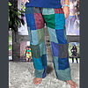 Cotton Stonewashed Up-Cycled Patchwork 5 Pocket Cargo Pants