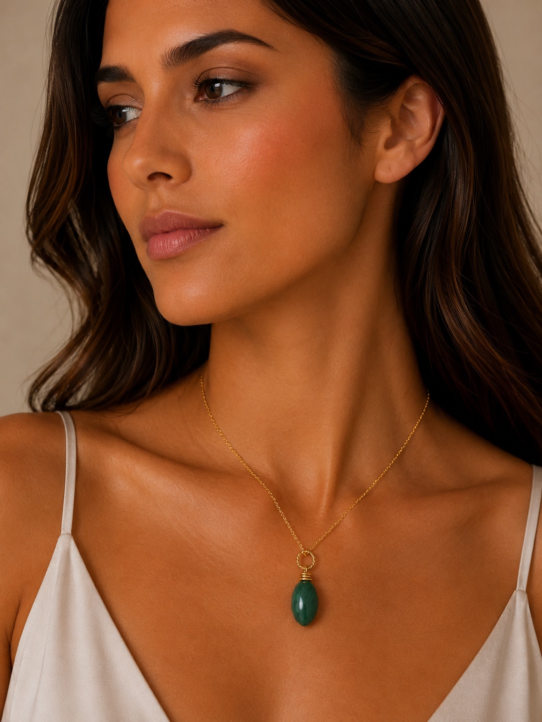 Grandidierite Pendant on Gold Filled Necklace  - thumbnail 2 of 2