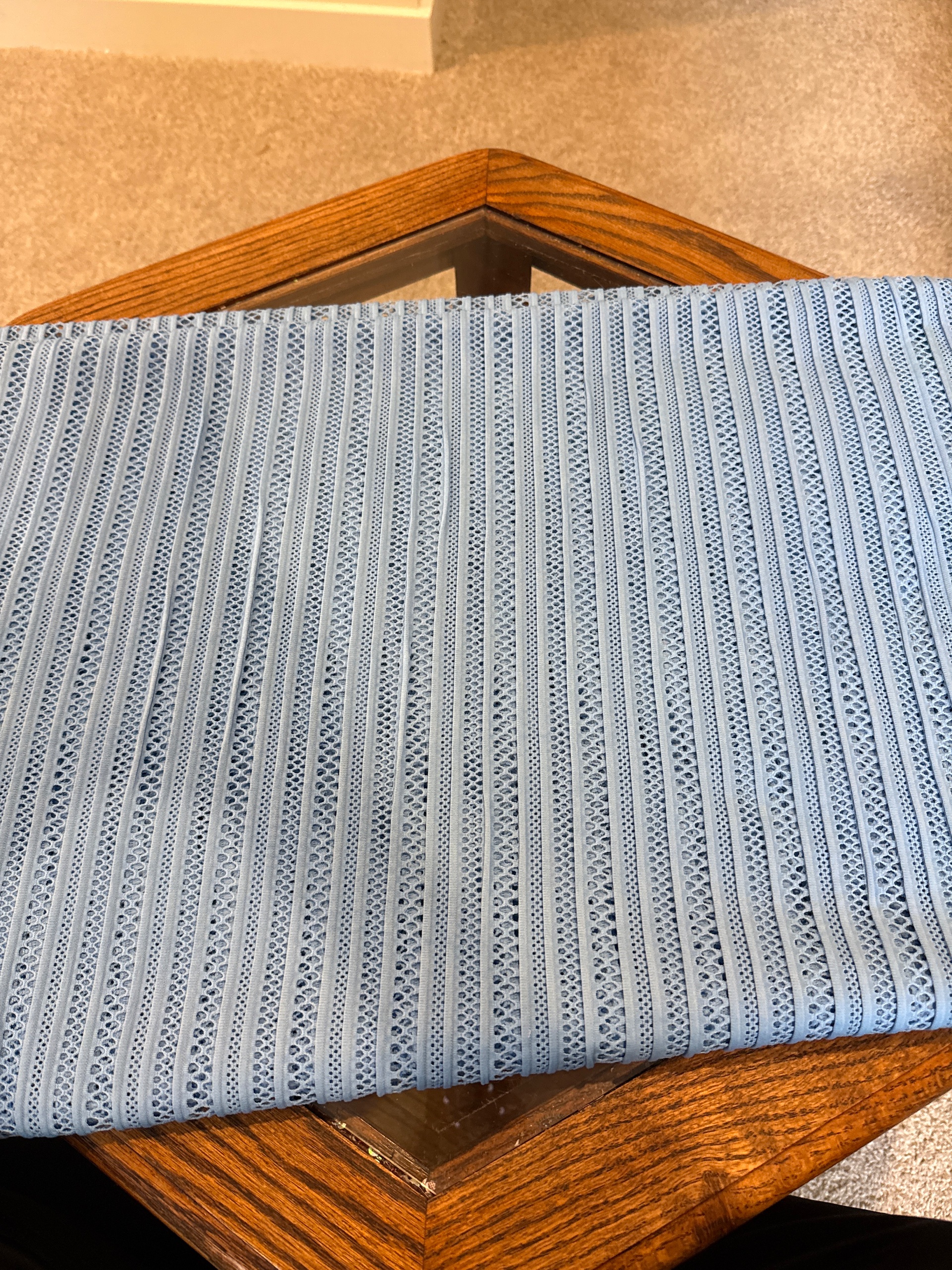 Periwinkle Blue Stretch Mesh Lace – 2 Yards