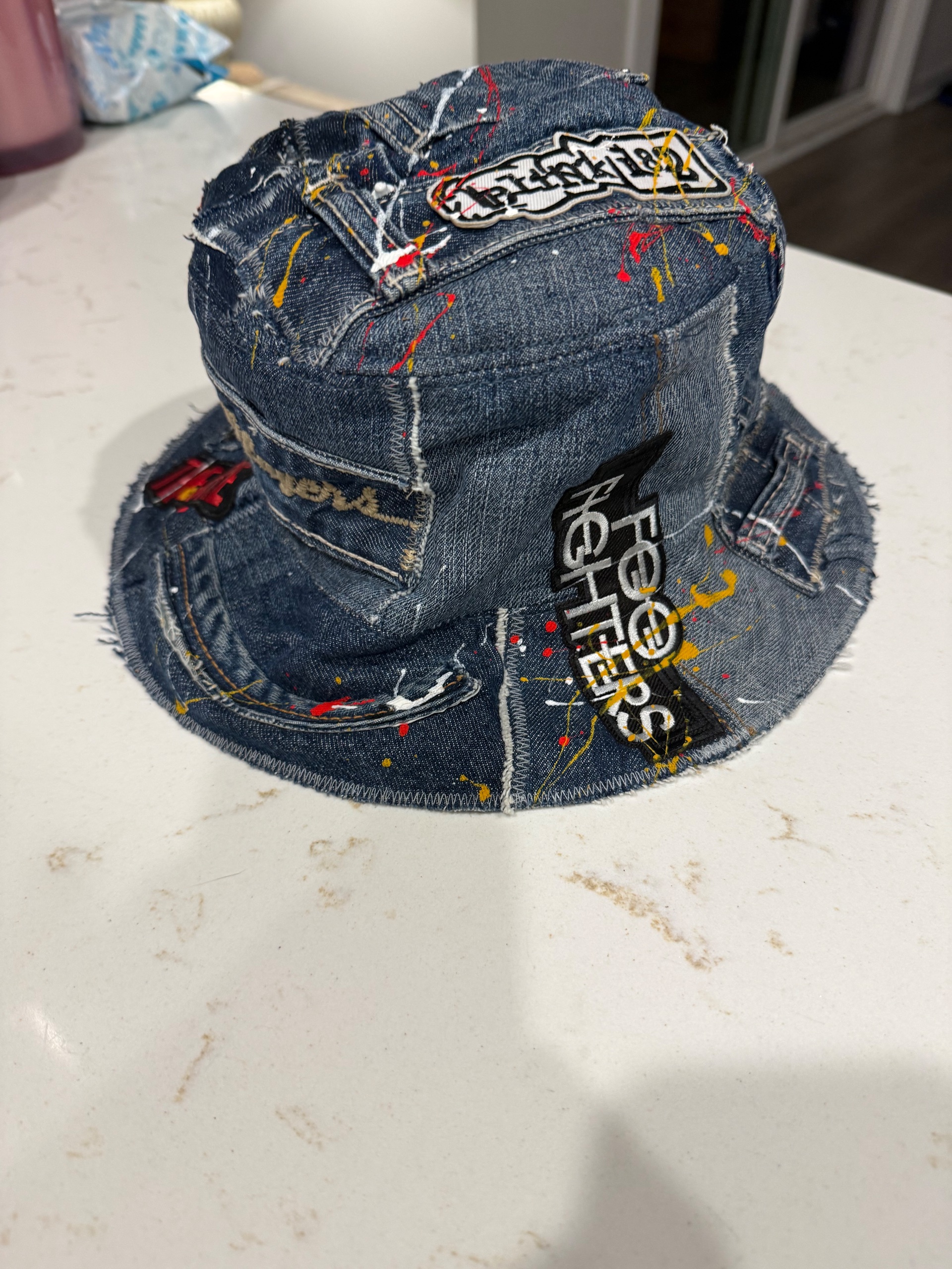 Nirvana Reclaimed Denim Bucket Hat - thumbnail 4 of 4