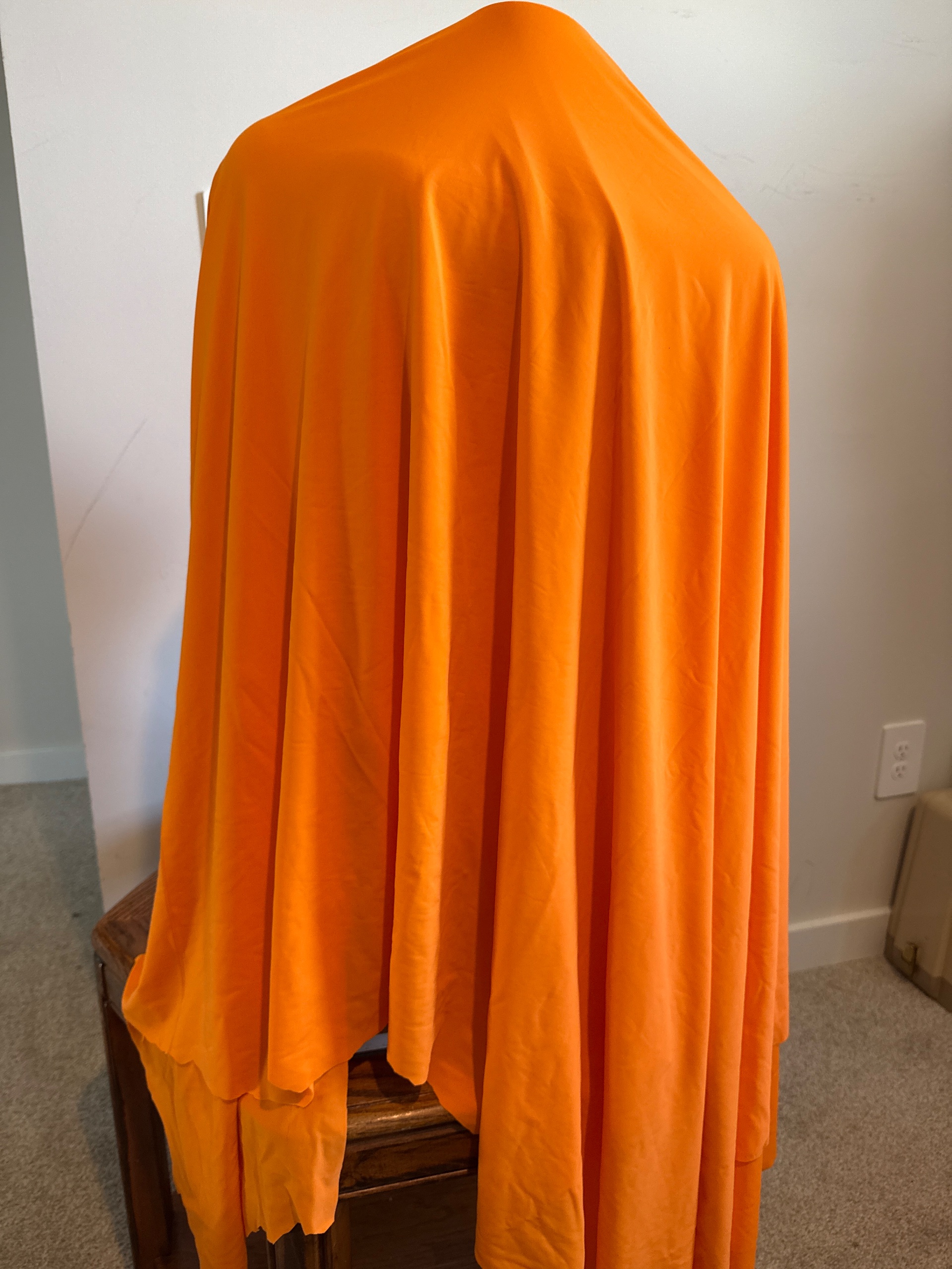 Bright orange spandex/Lycra
