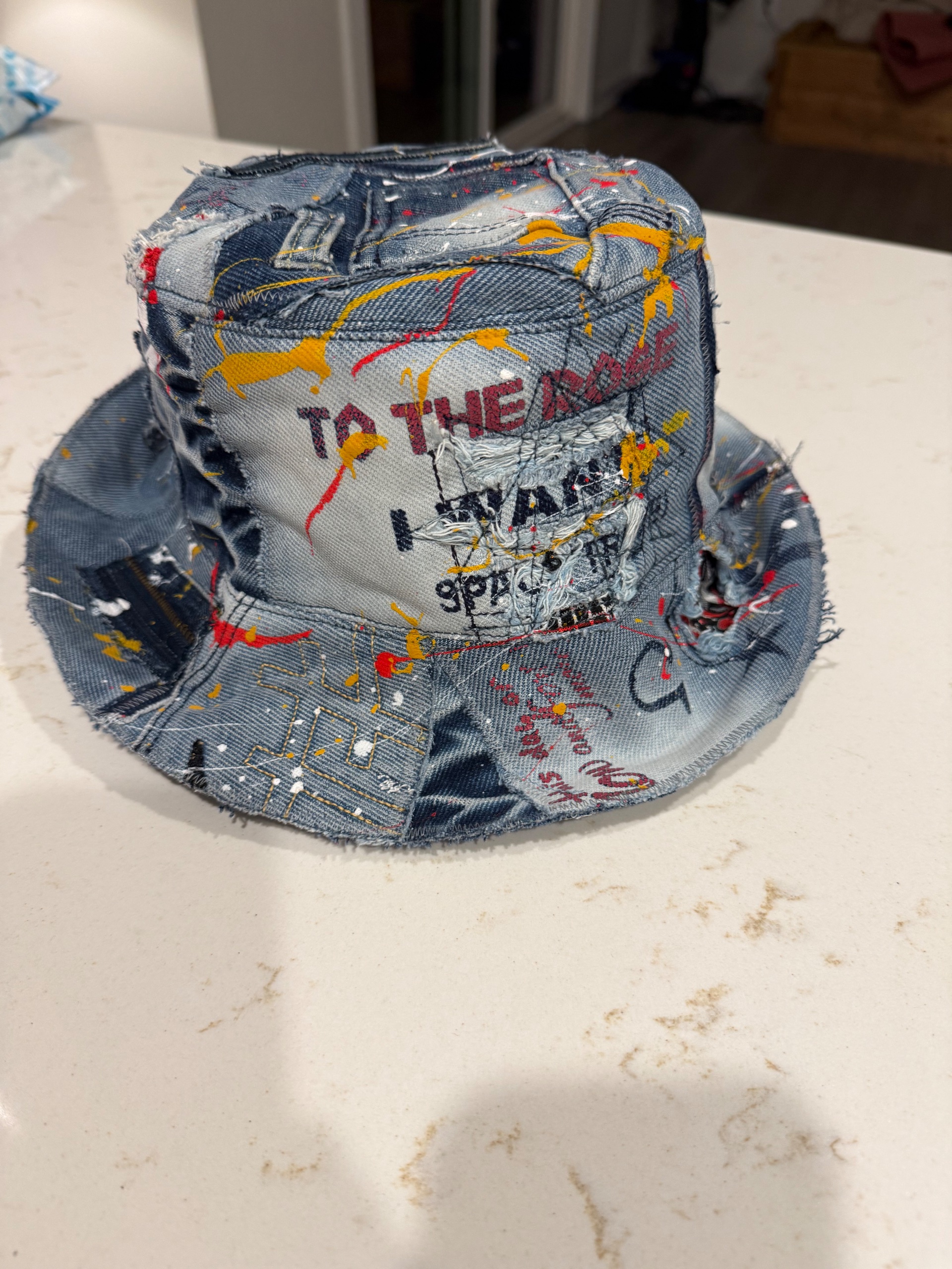 Paint splatter, distressed Bucket Hat - thumbnail 2 of 4