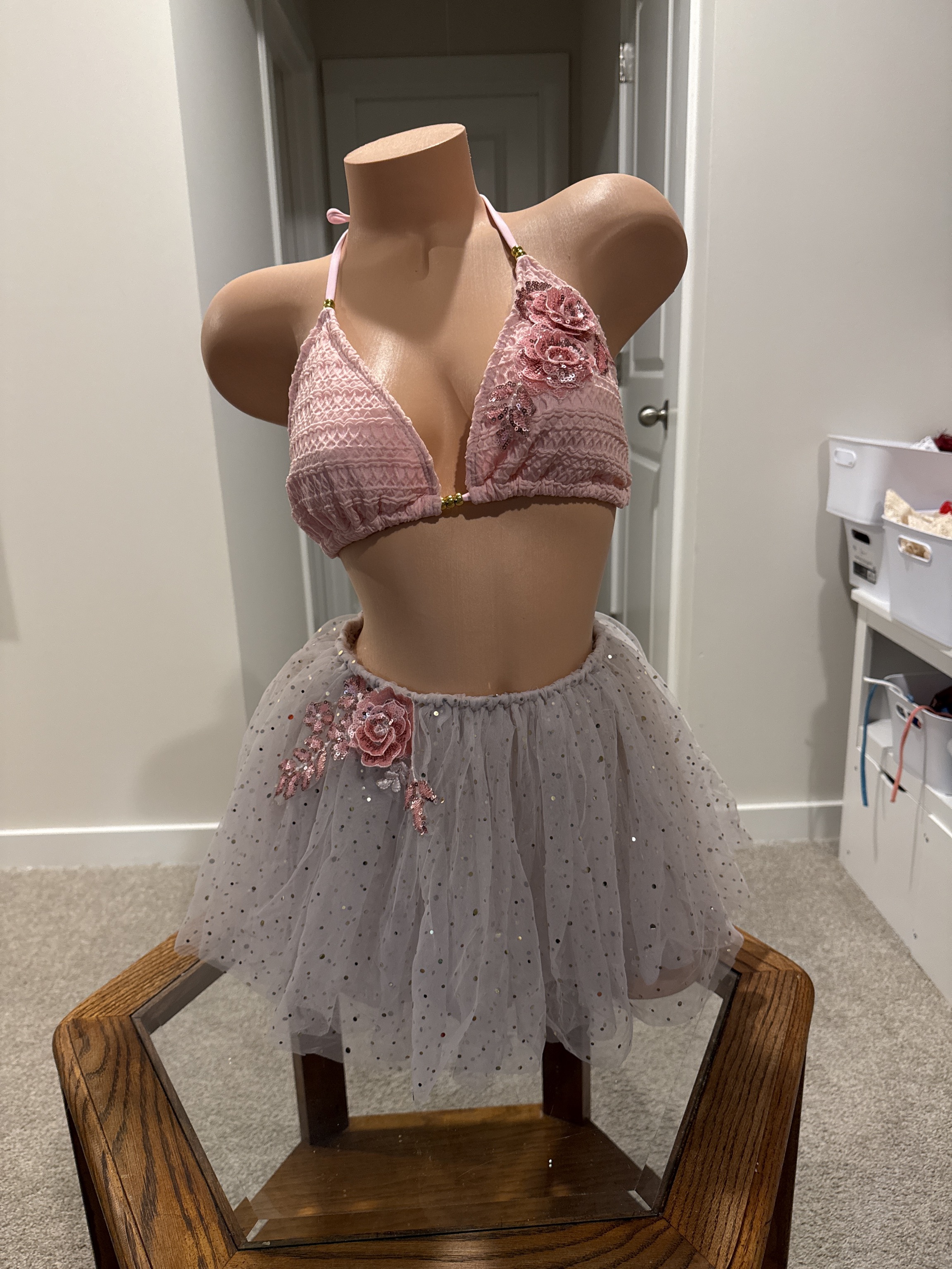 Pink and Gold Fairycore Tutu Set