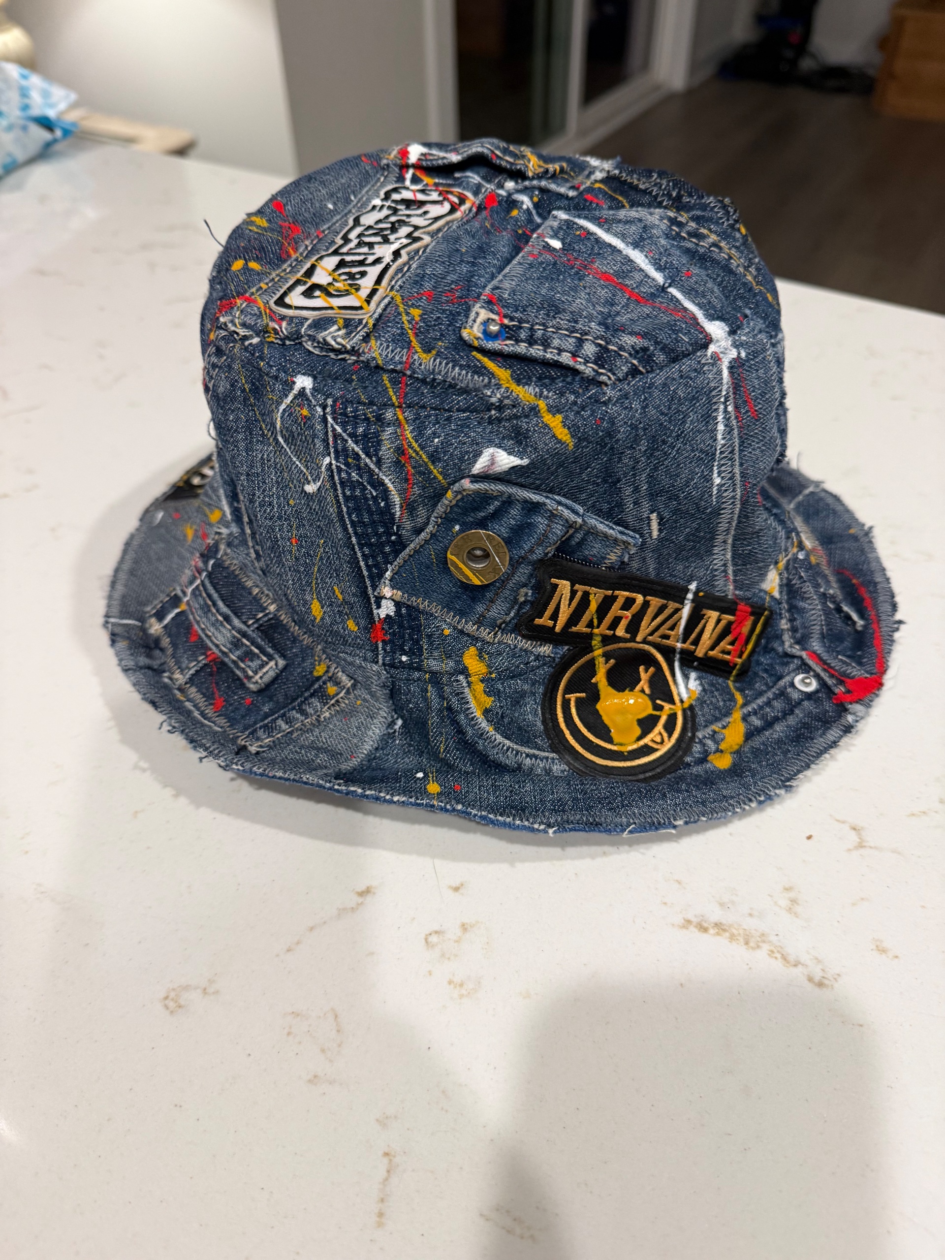 Nirvana Reclaimed Denim Bucket Hat - thumbnail 2 of 4