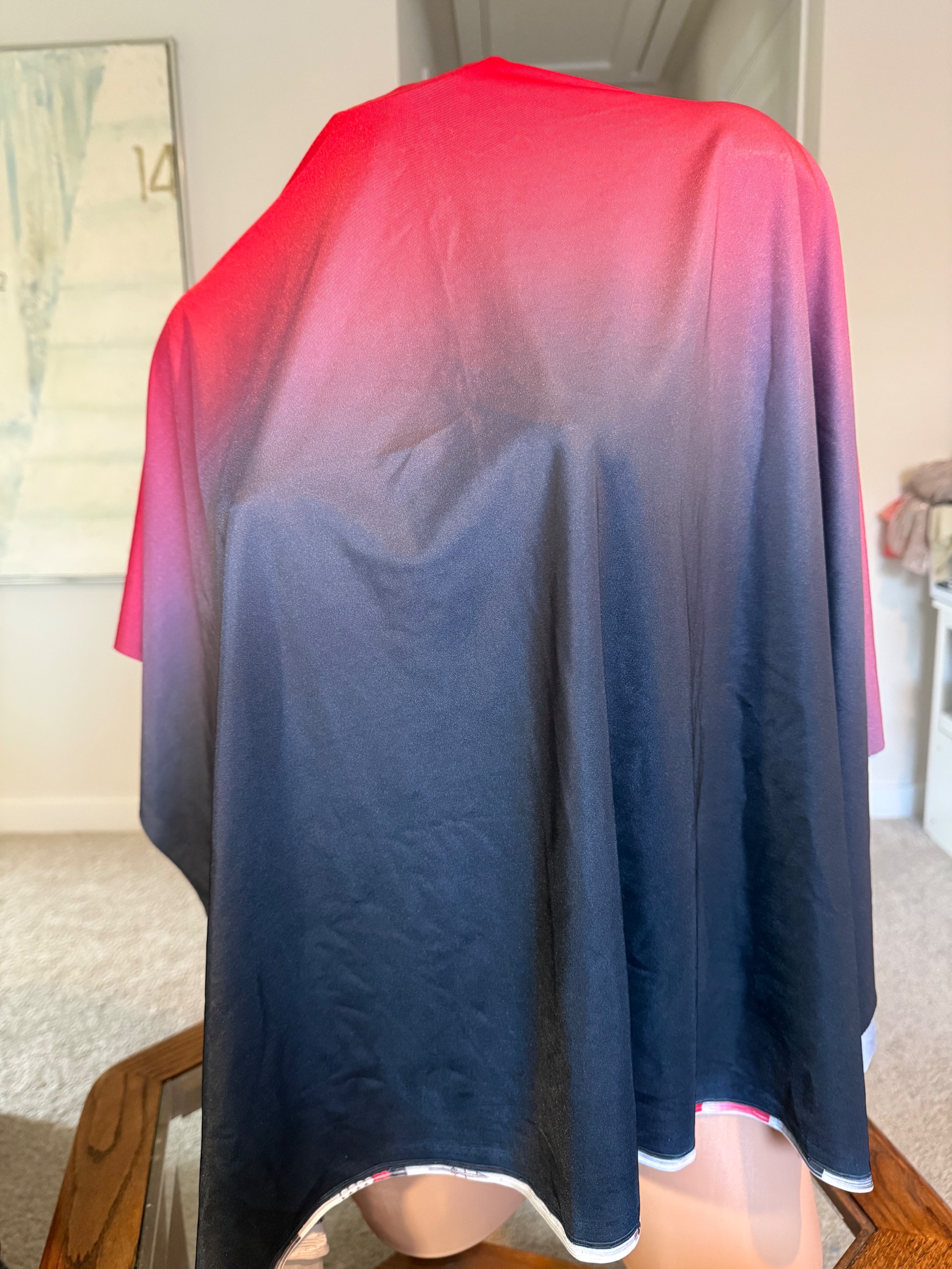 Hombre, red black spandex fabric
