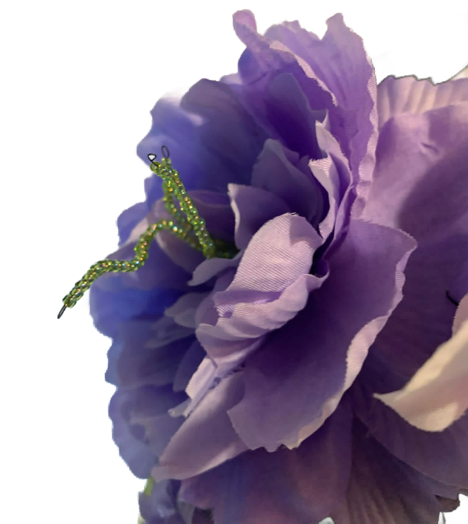 Bruise Violet- 1940s Reimagined Purple Peony Tilt Hat Velvet Ribbons O/S - thumbnail 4 of 4