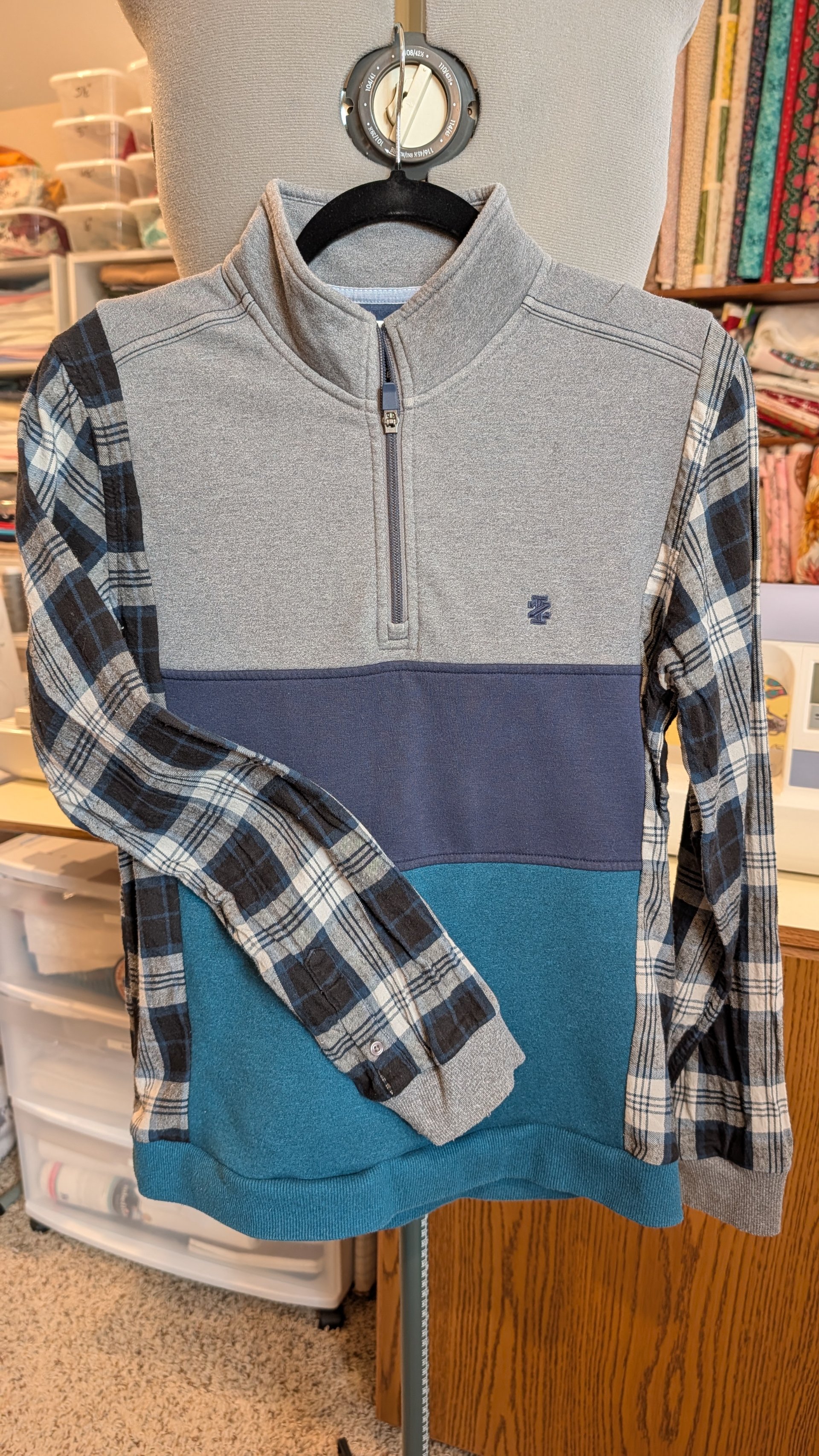 Flannel Mashup Sweatshirt 