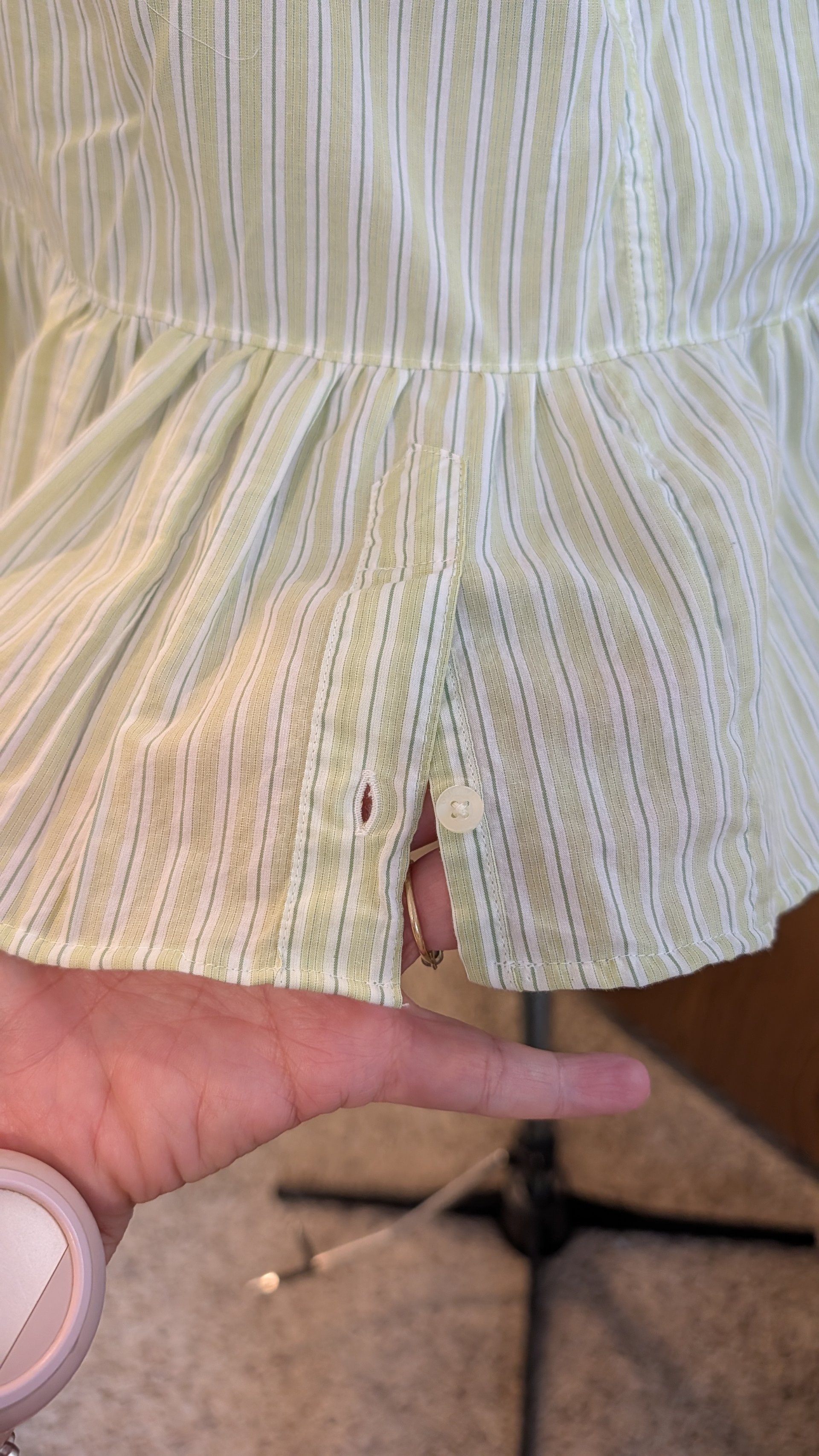 Ruffle Collar Short Sleeve Peplum Top - thumbnail 3 of 3