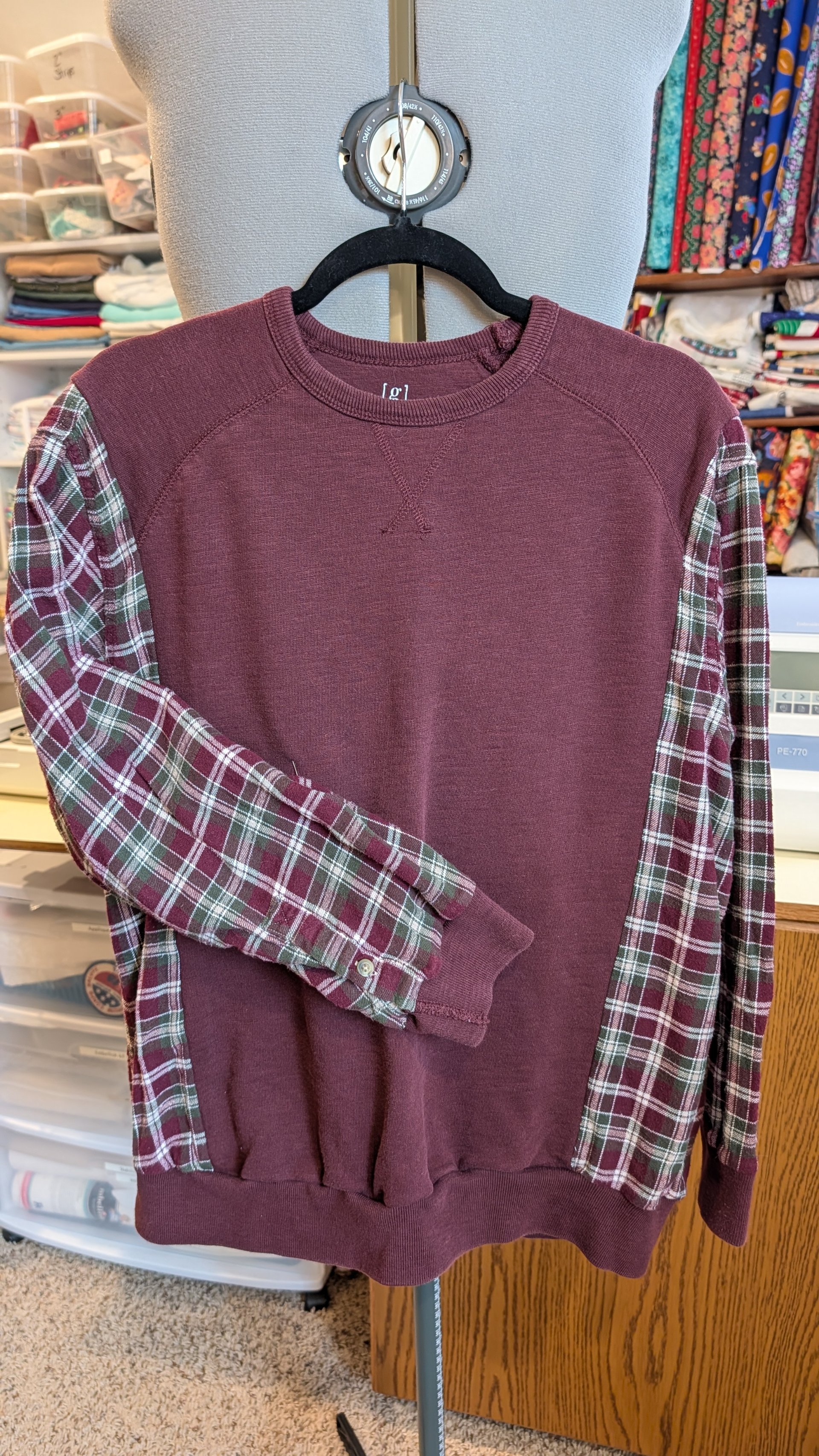 Burgundy Sweatshirt Mashup 
