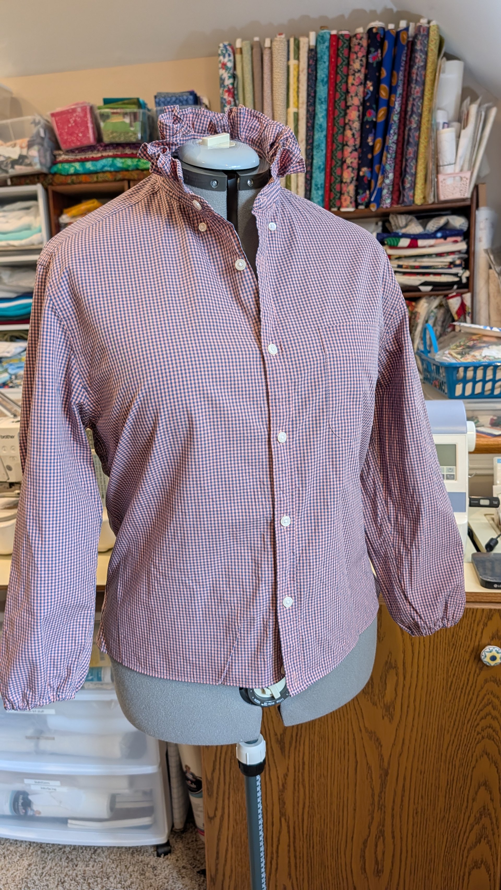 Ruffle Collar Long Sleeve Top