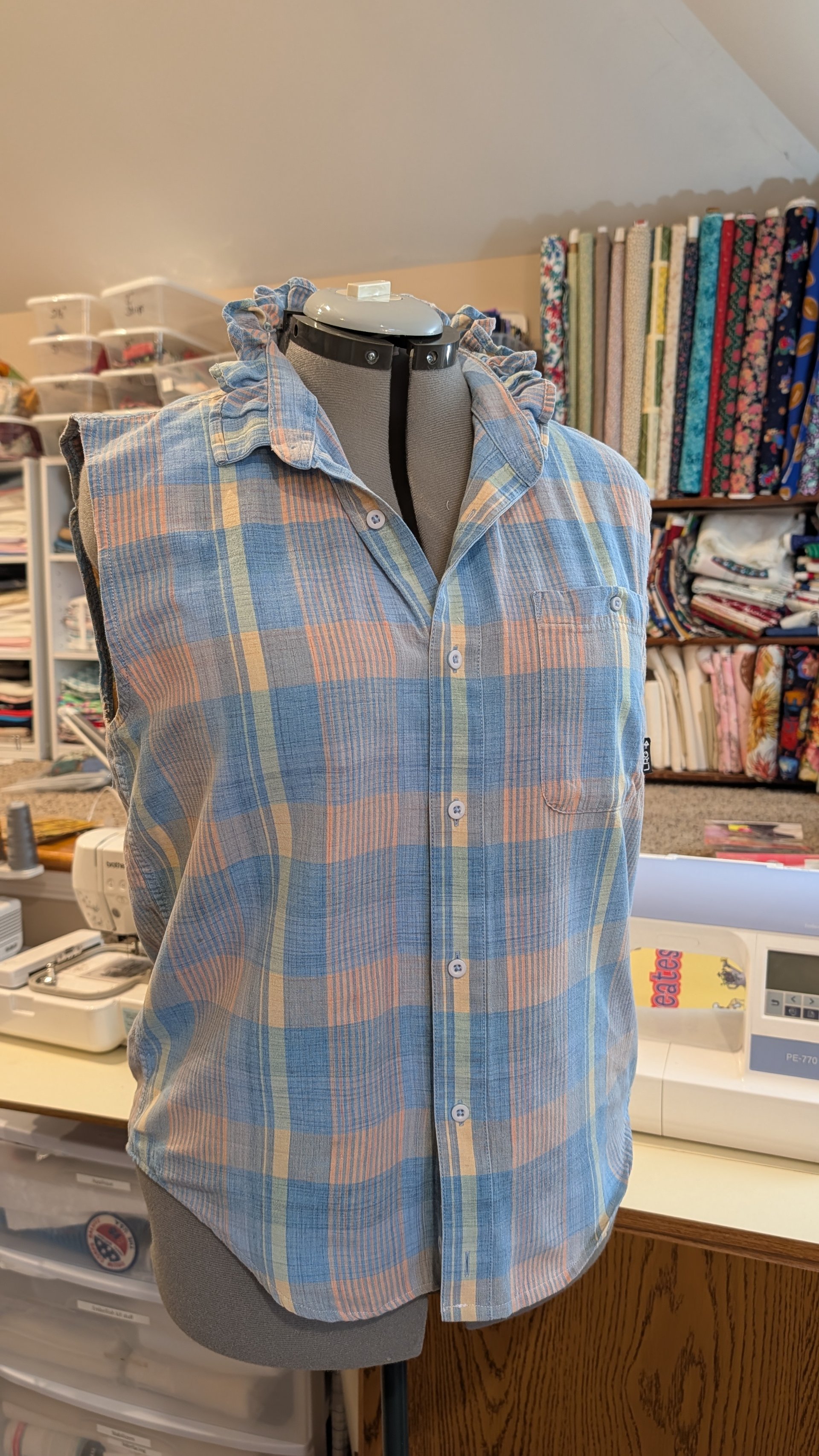 Ruffle Collar Sleeveless Top  - thumbnail 2 of 2