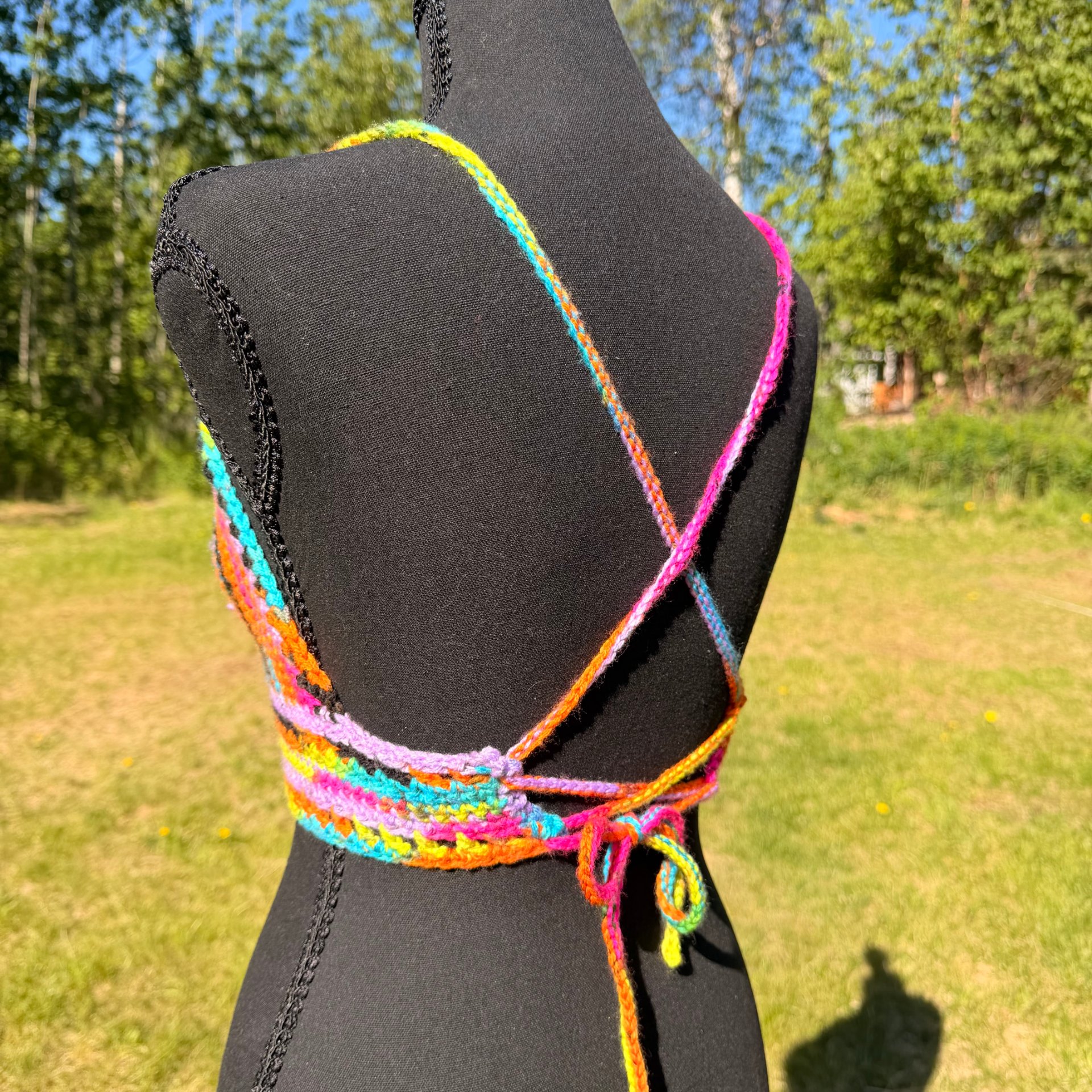 Trippy Hippy Crochet Bralette Top Size Small - thumbnail 4 of 6