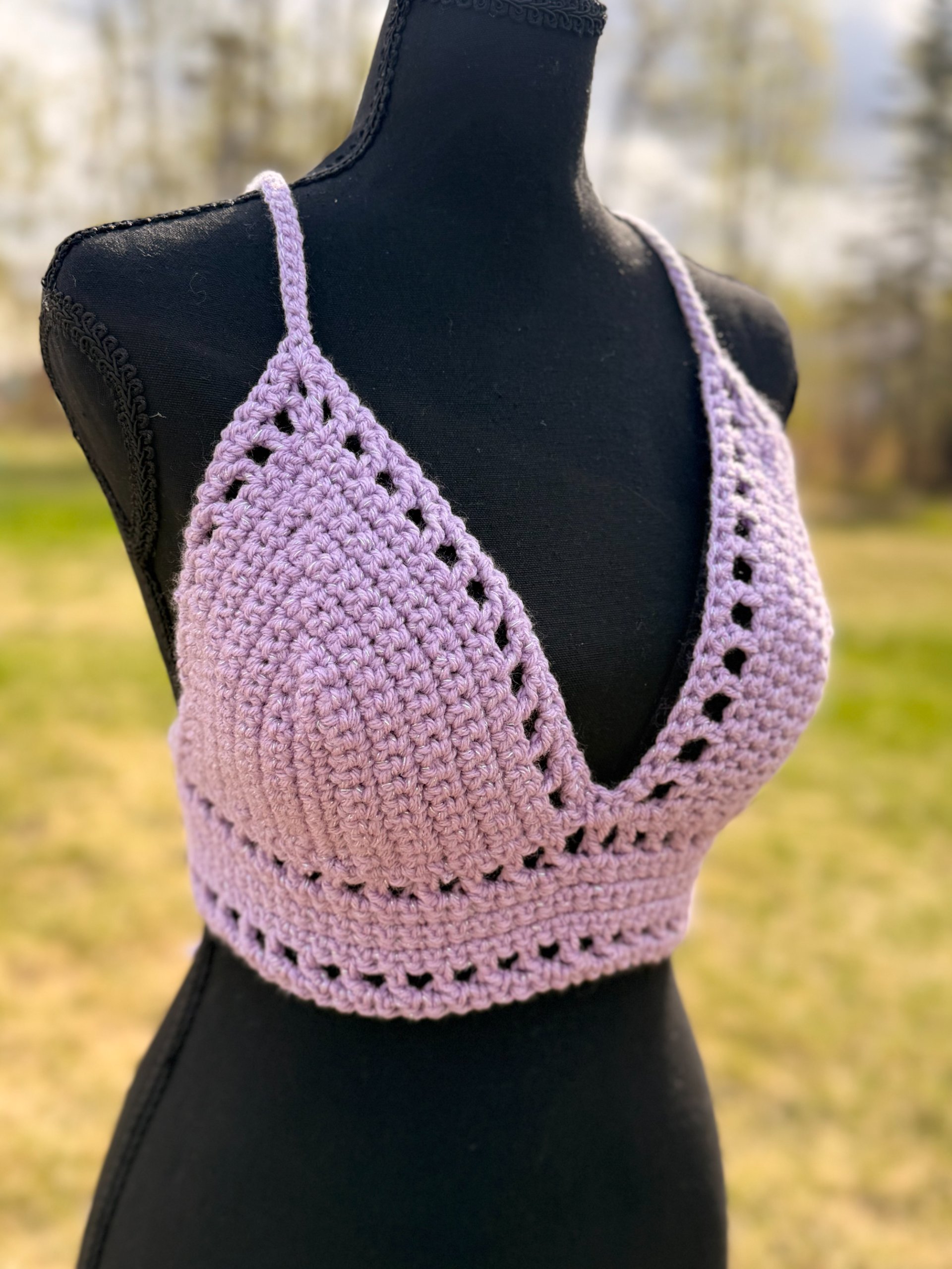 Lavender sparkle crochet top - thumbnail 3 of 4