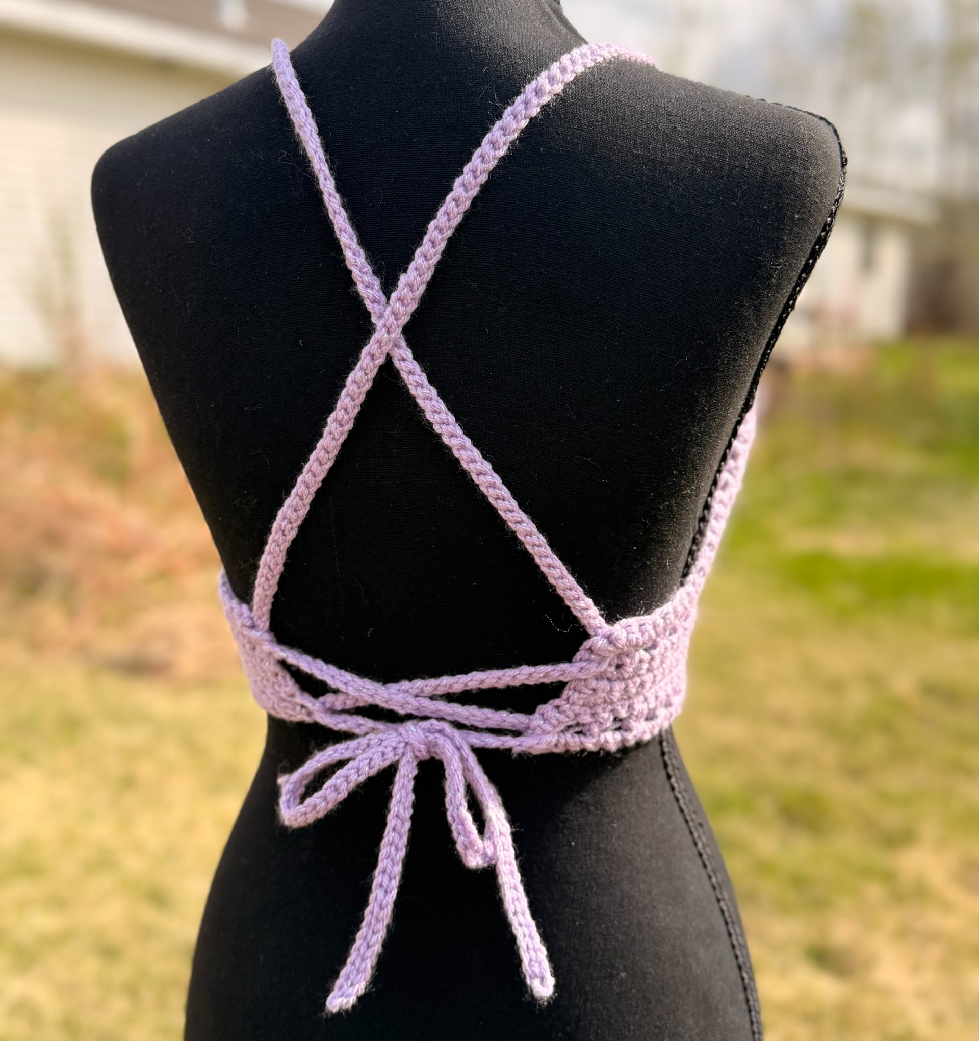 Lavender sparkle crochet top - thumbnail 2 of 4