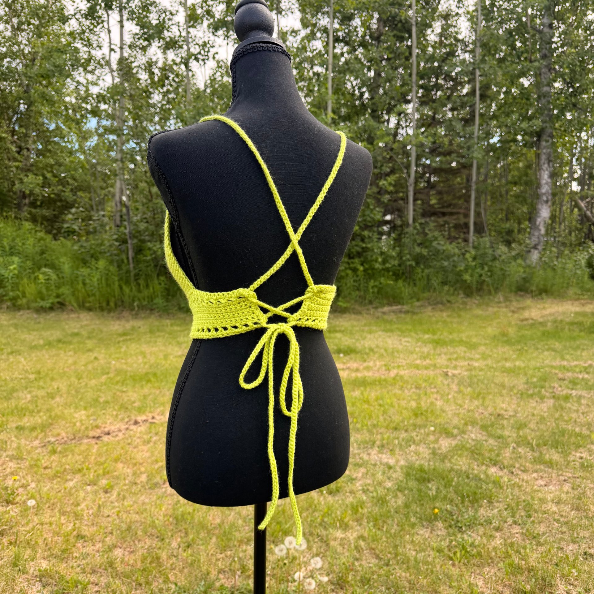 Surge Green Crochet Bralette Size Large - thumbnail 4 of 4