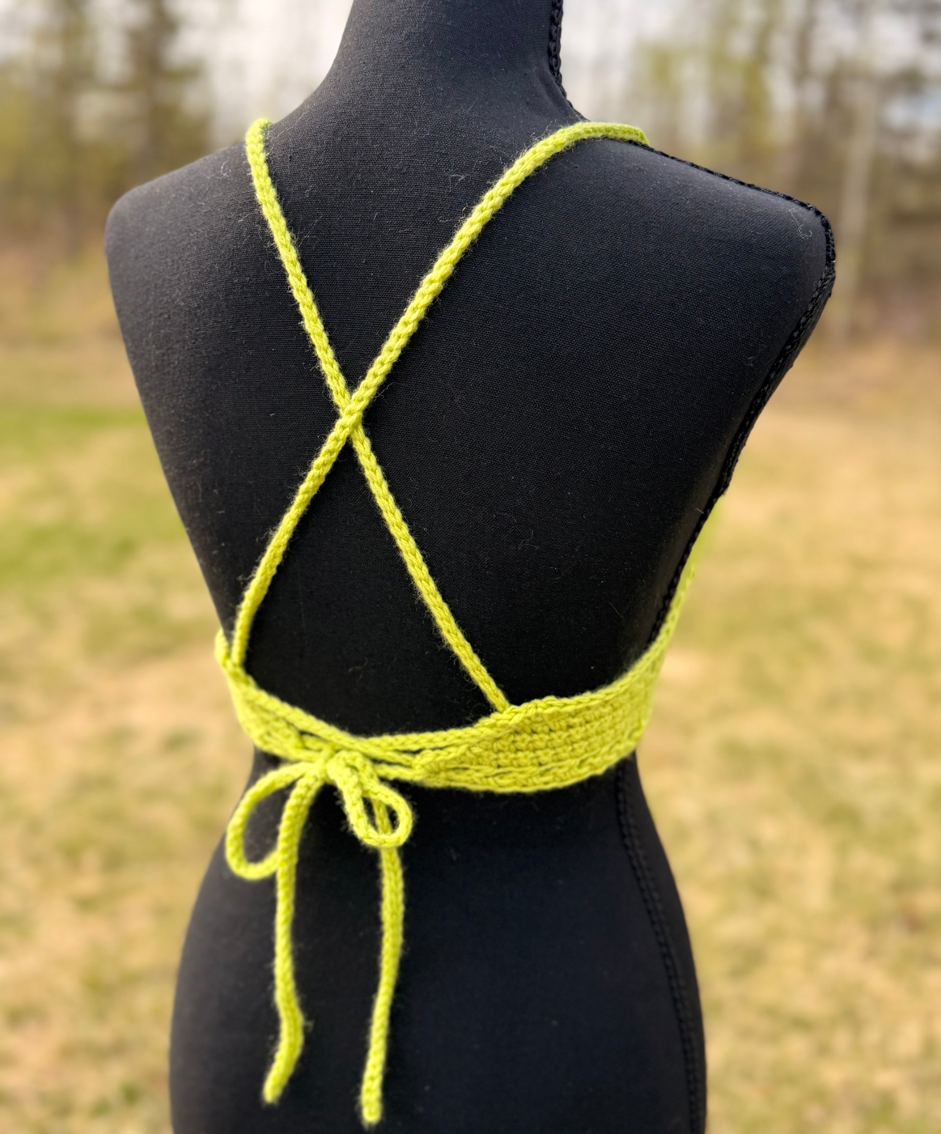 Green Surge Crochet Bralette Top Size Small - thumbnail 3 of 4