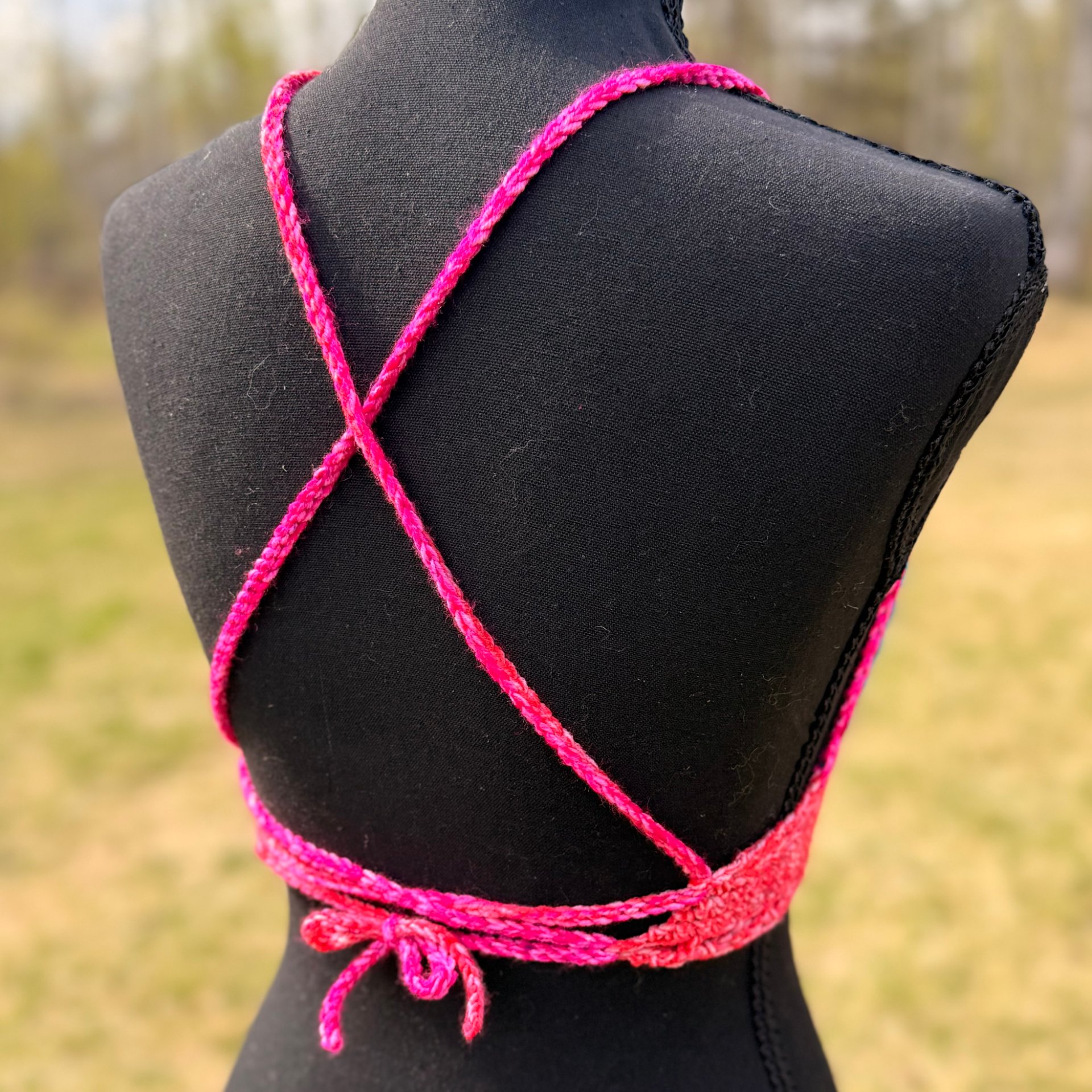 Neon Galaxy Crochet Bralette Top Size X Small - thumbnail 5 of 5