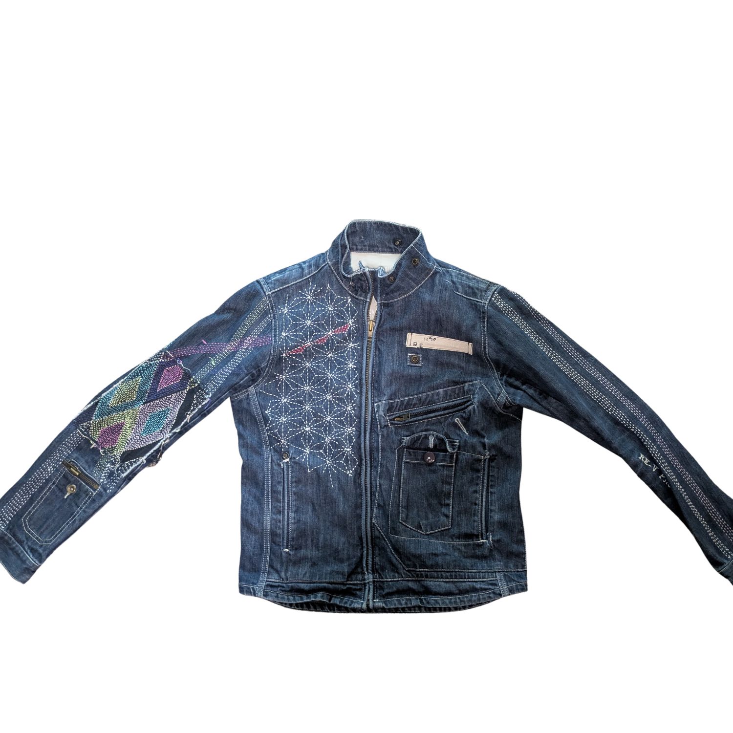Sashiko Stitched Jacket with one Patch - thumbnail 4 of 4