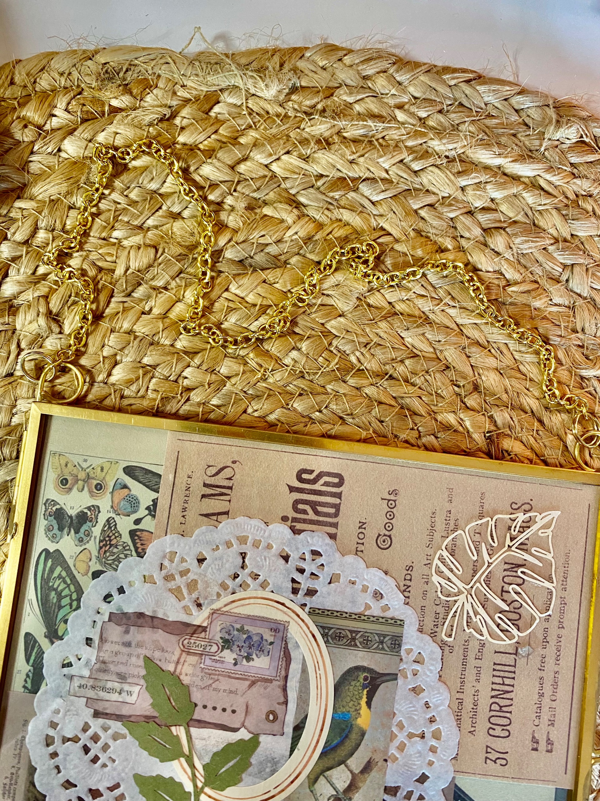 Vintage Collage Artwork in Glass Frame - thumbnail 3 of 3