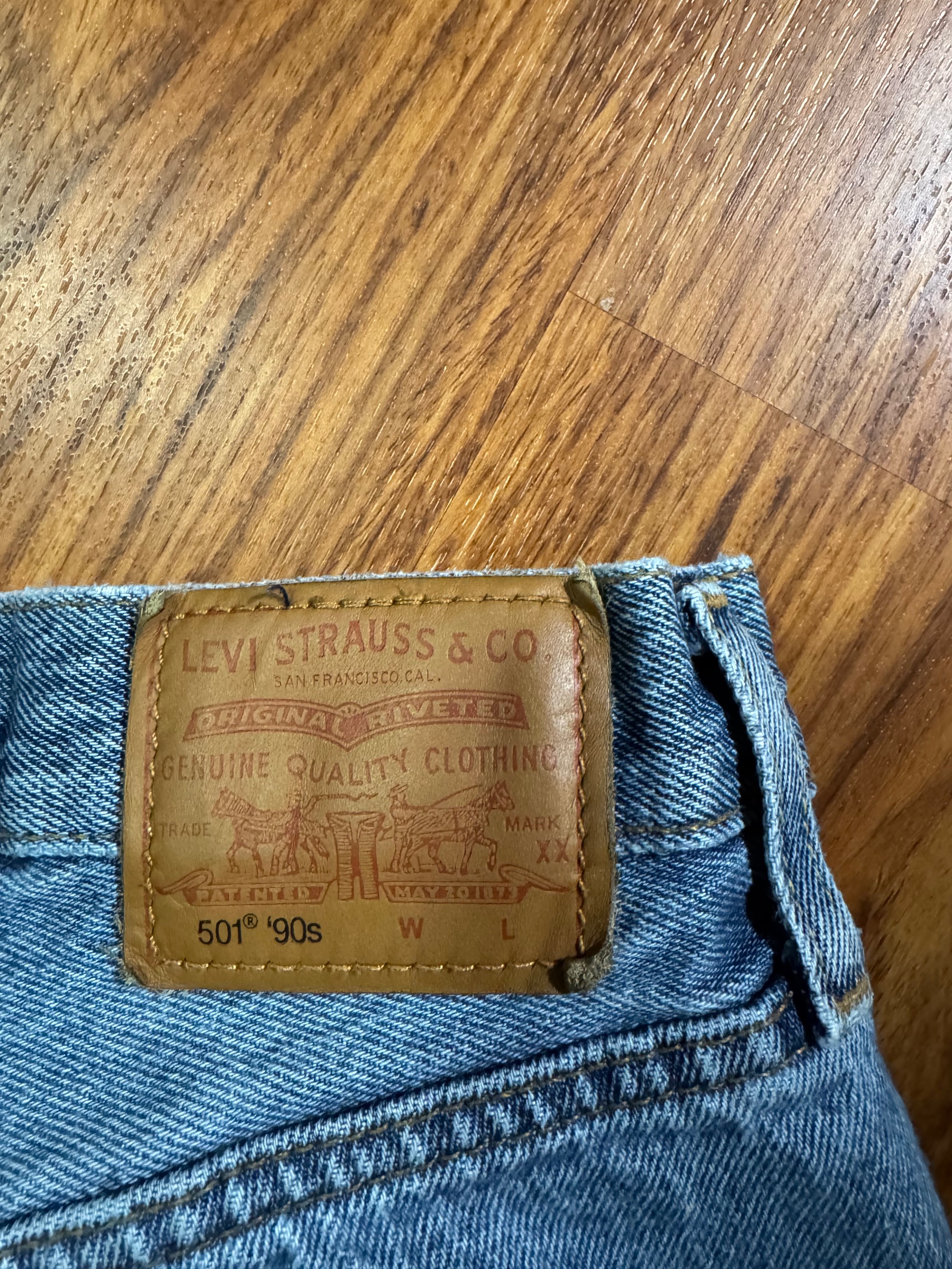 SALE! Upcycled Sashiko/Boro embroidered Jean shorts  - thumbnail 4 of 5