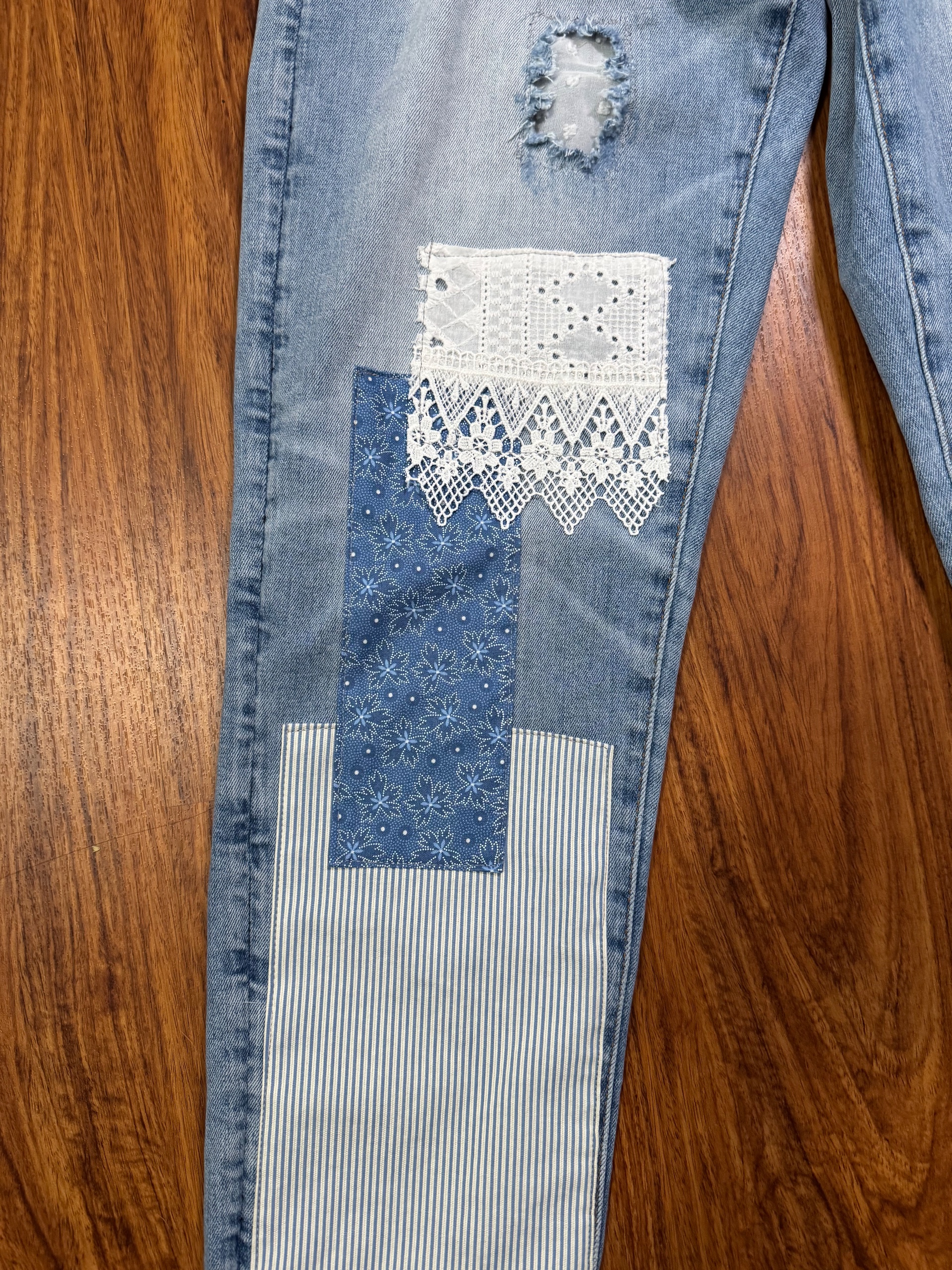 SALE! Handpatched American Eagle jeans - thumbnail 2 of 6