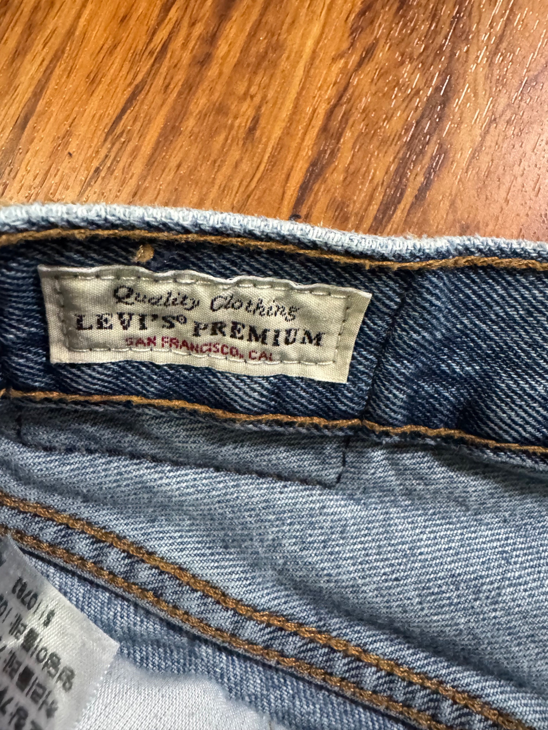 SALE! Upcycled Sashiko/Boro embroidered Jean shorts  - thumbnail 5 of 5