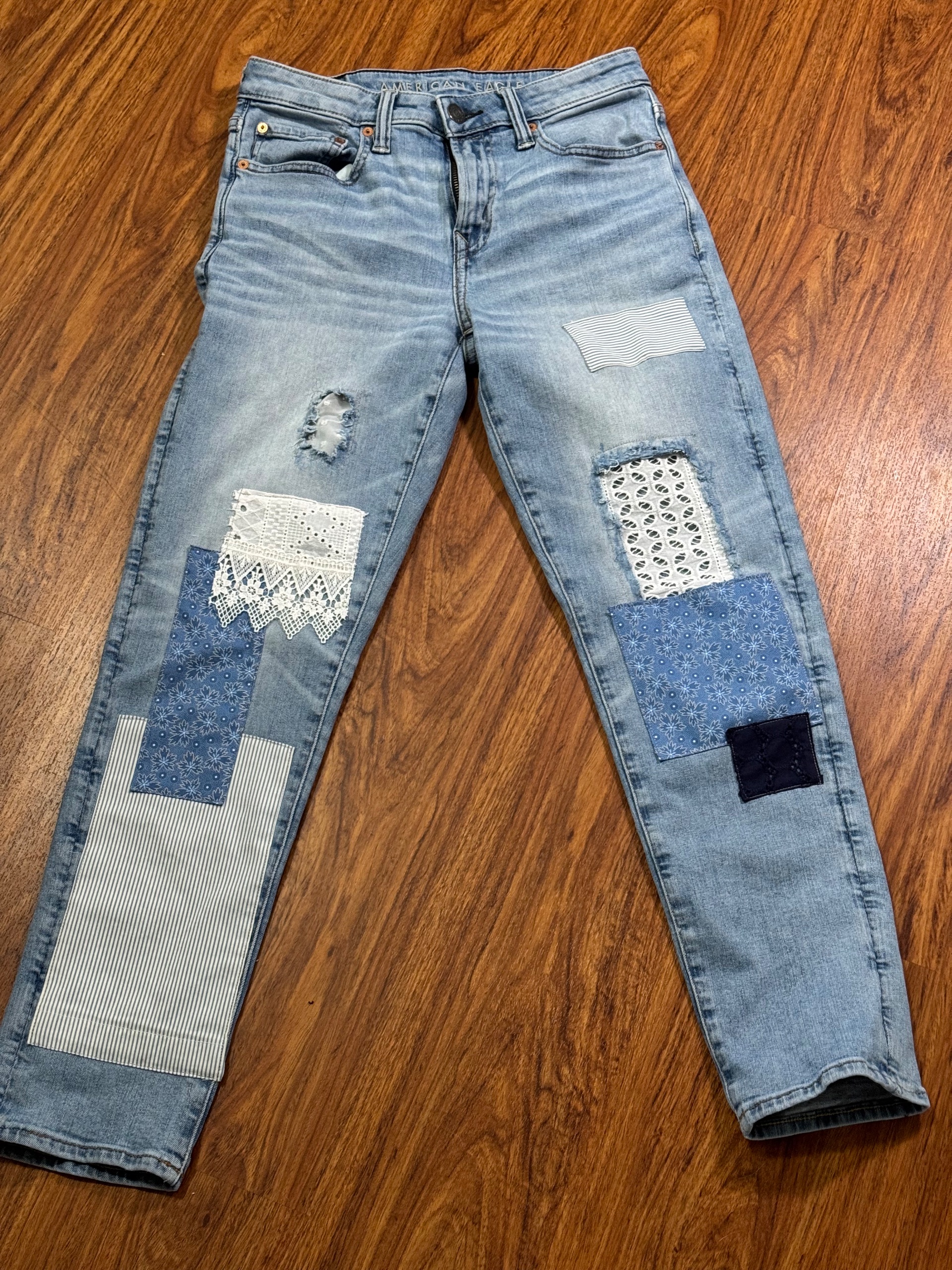 SALE! Handpatched American Eagle jeans