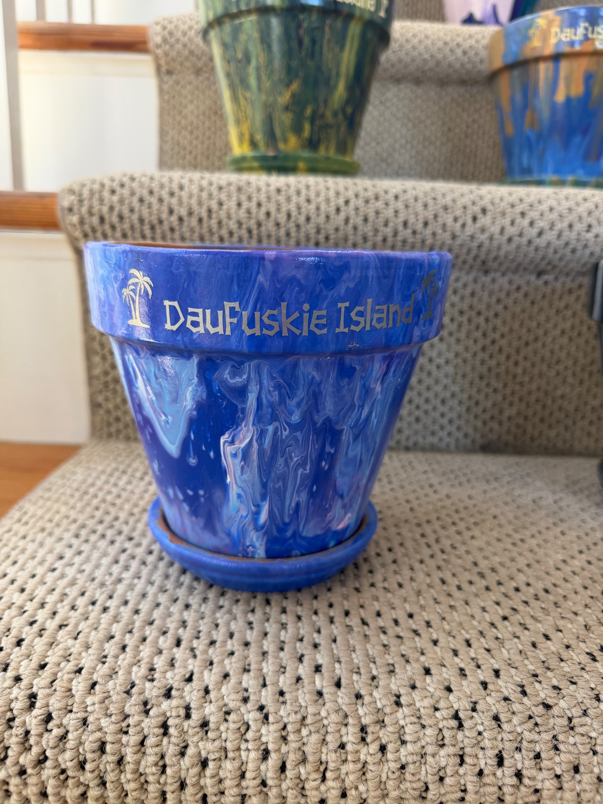 Hand painted terra cotta flower pots - thumbnail 2 of 8