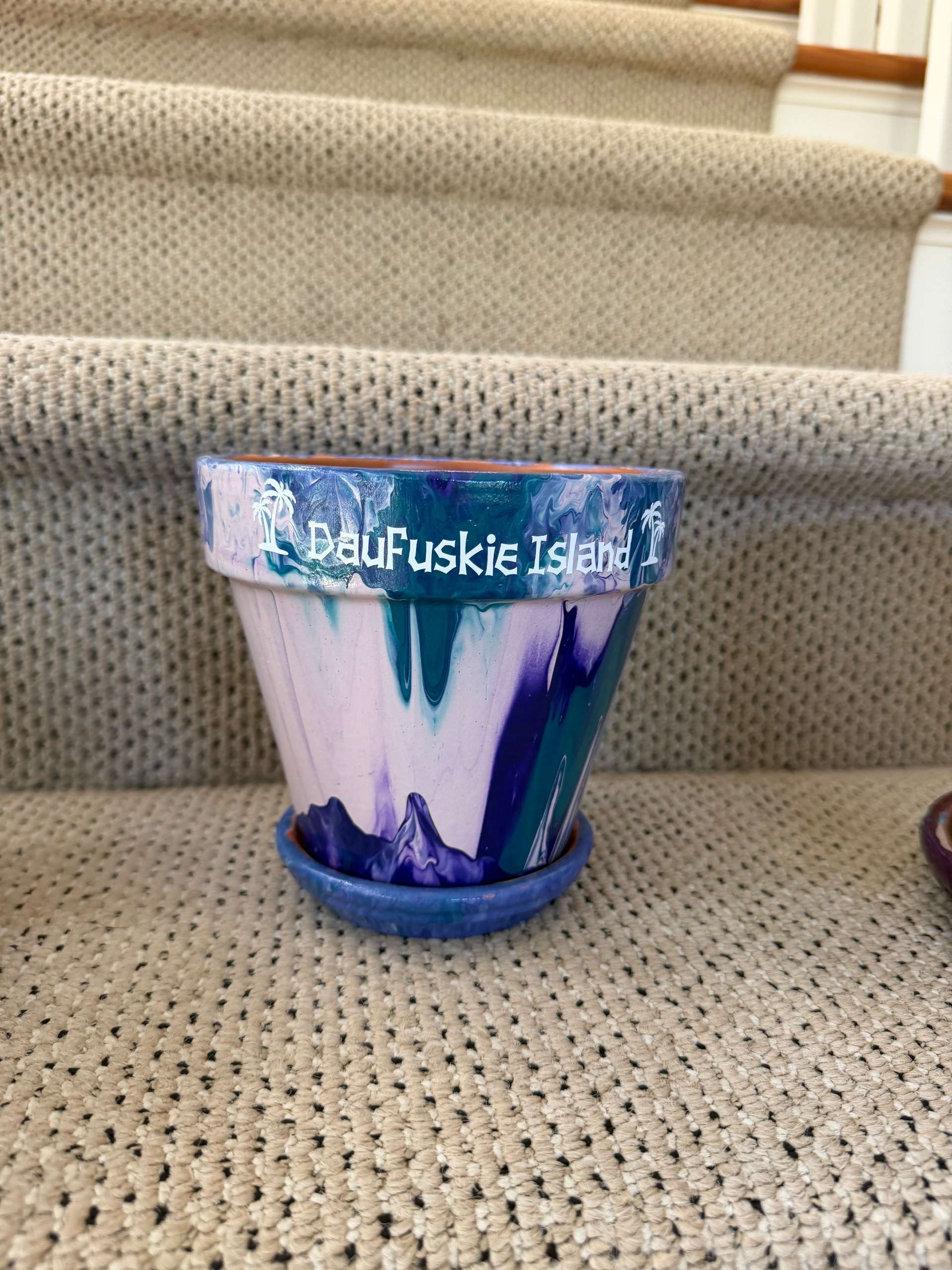 Hand painted terra cotta flower pots - thumbnail 5 of 8