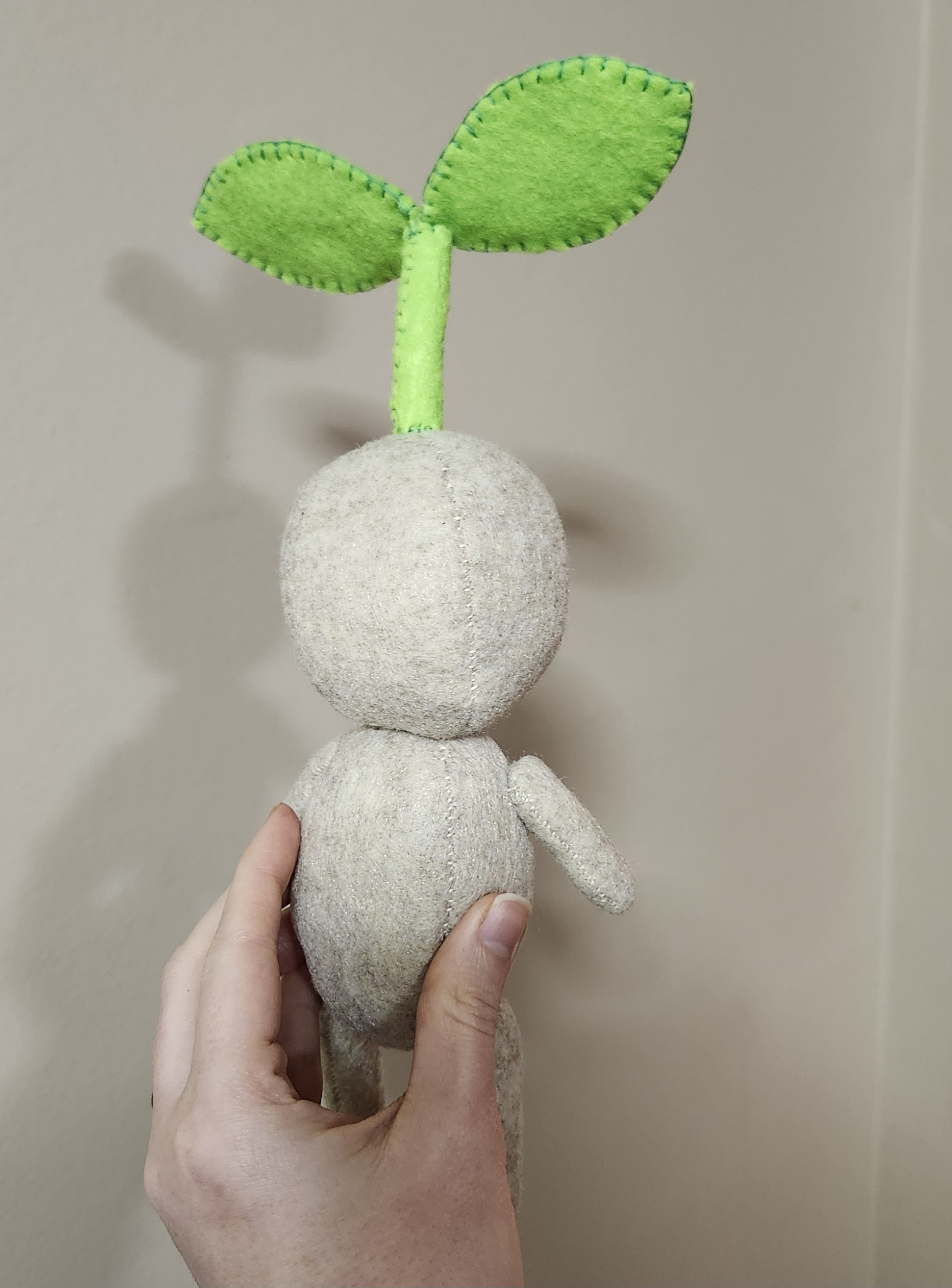 Rutabaga the Sprout Creature: Handsewn Felt Doll - thumbnail 4 of 4