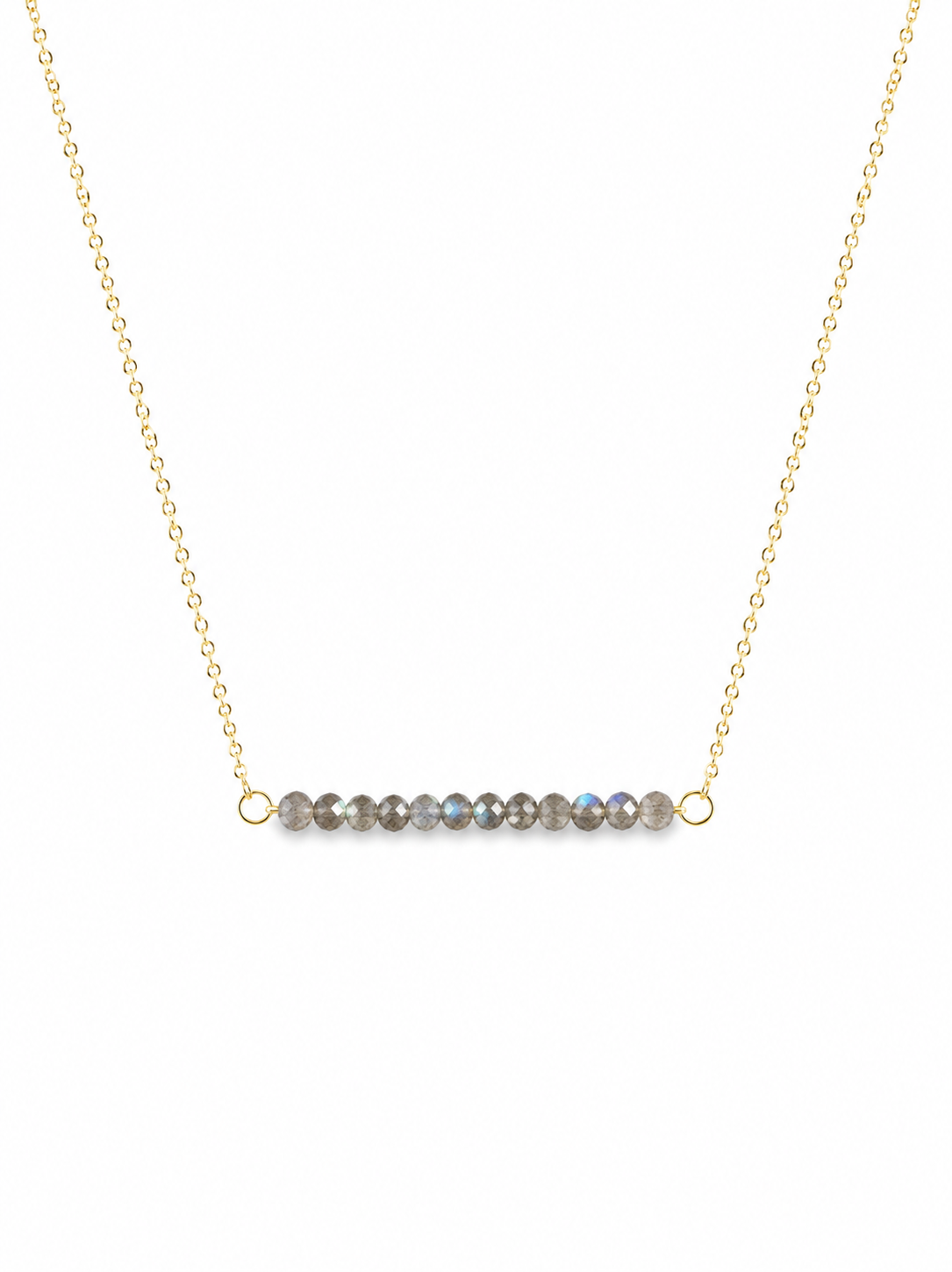 Gold Filled Labradorite Gemstone Bar Necklace - photo 1 of 1