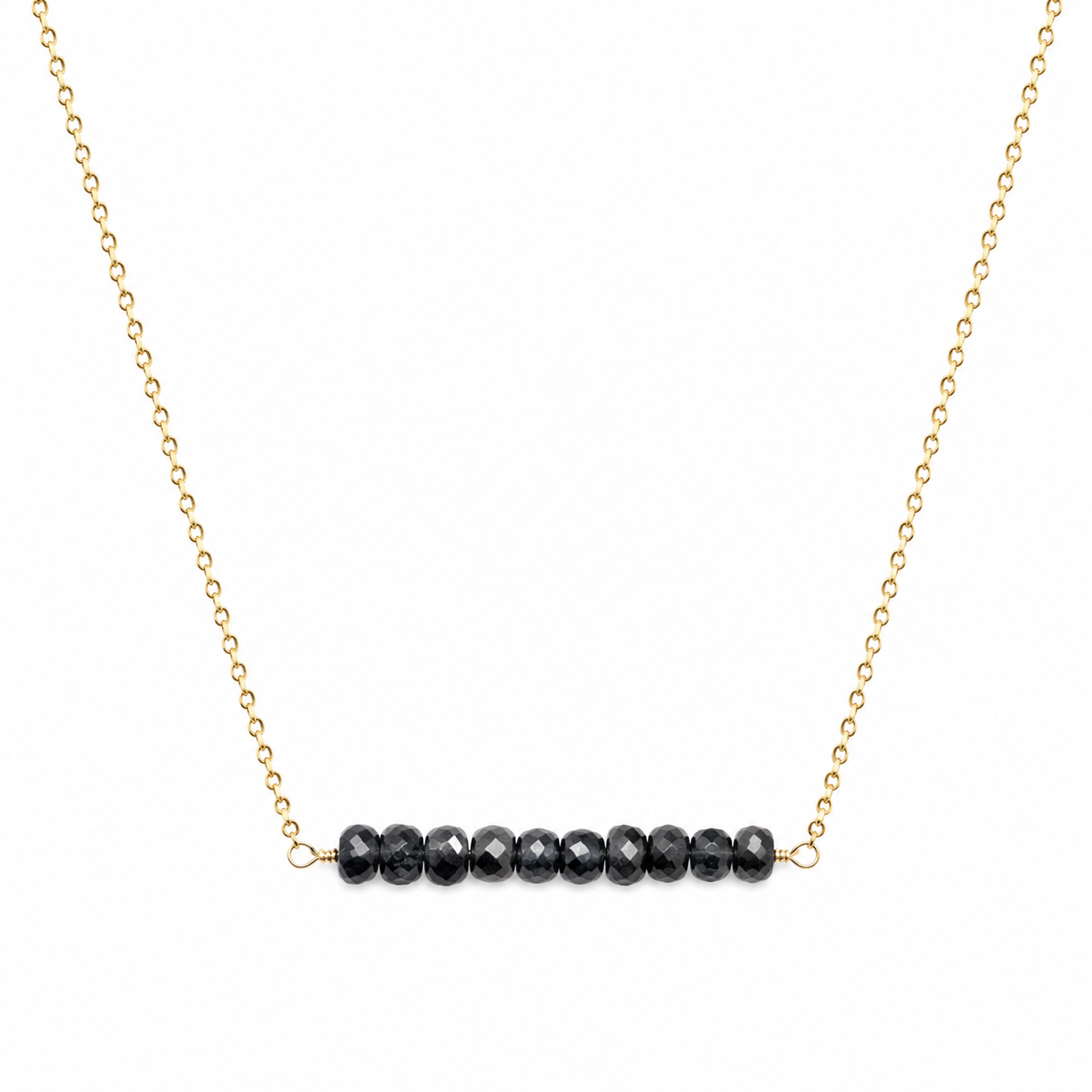 Gold Filled Kyanite Gemstone Bar Necklace - photo 1 of 2