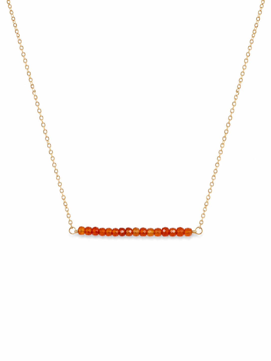 Gold Filled Carnelian Gemstone Bar Necklace - photo 1 of 1