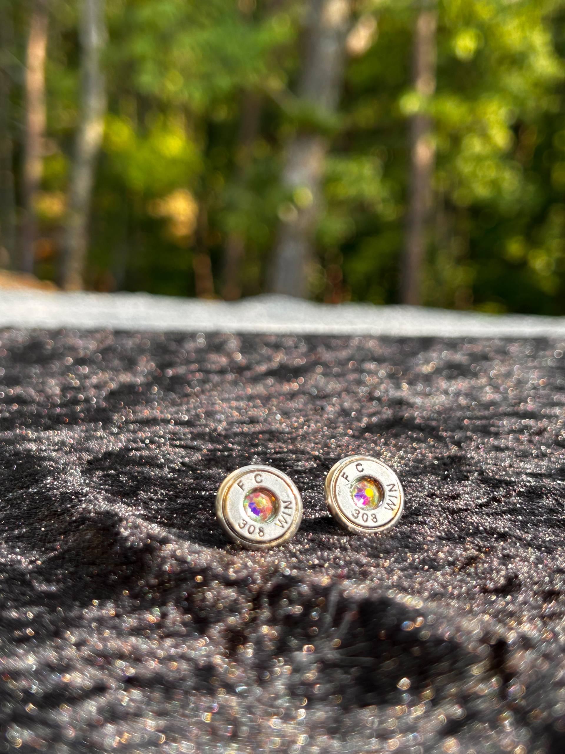 Upcycled Lightweight Winchester 308 Bullet Casing Earrings - thumbnail 2 of 4