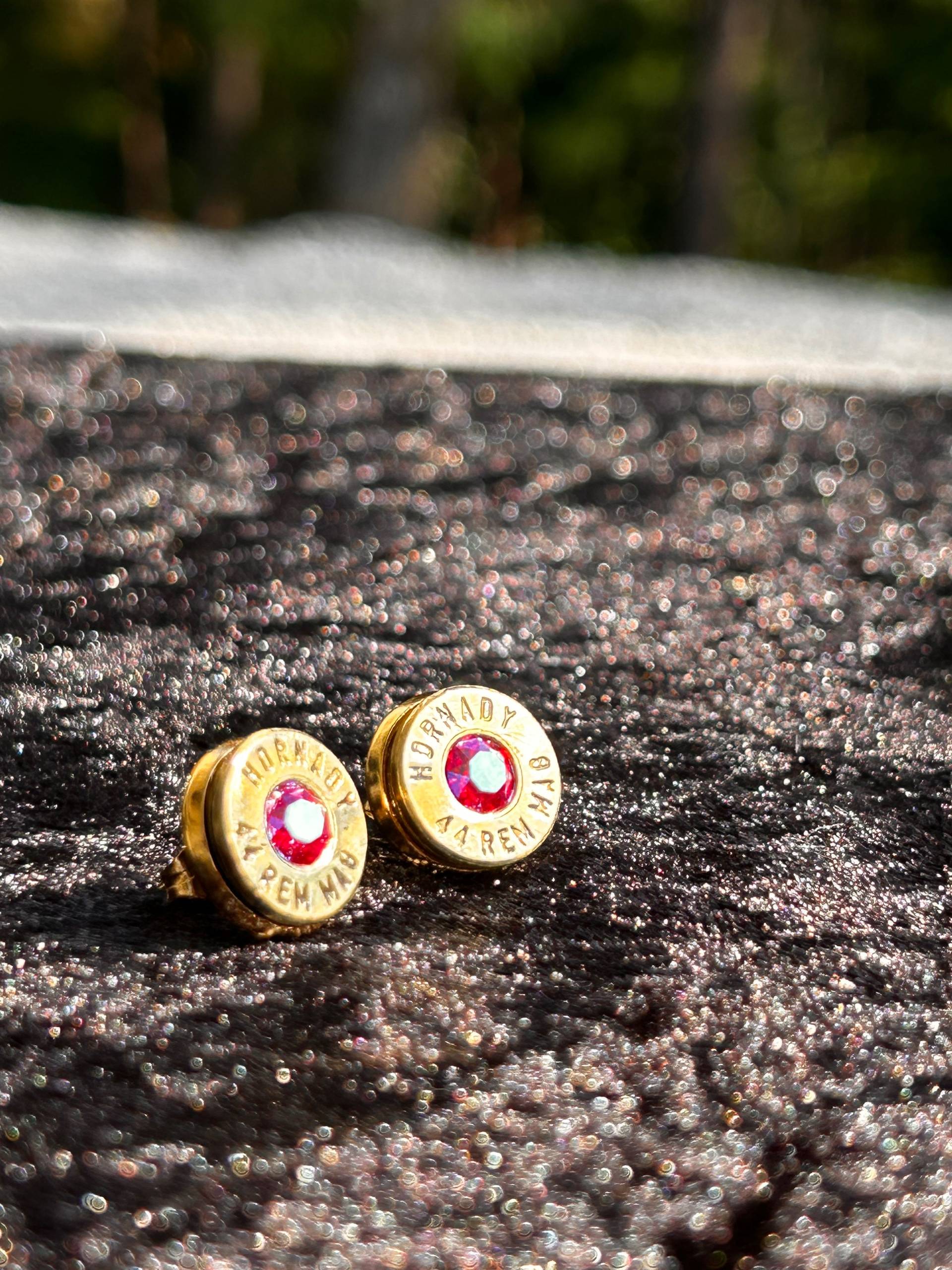 .44 Caliber Upcycled Bullet Casing Earrings - thumbnail 4 of 6