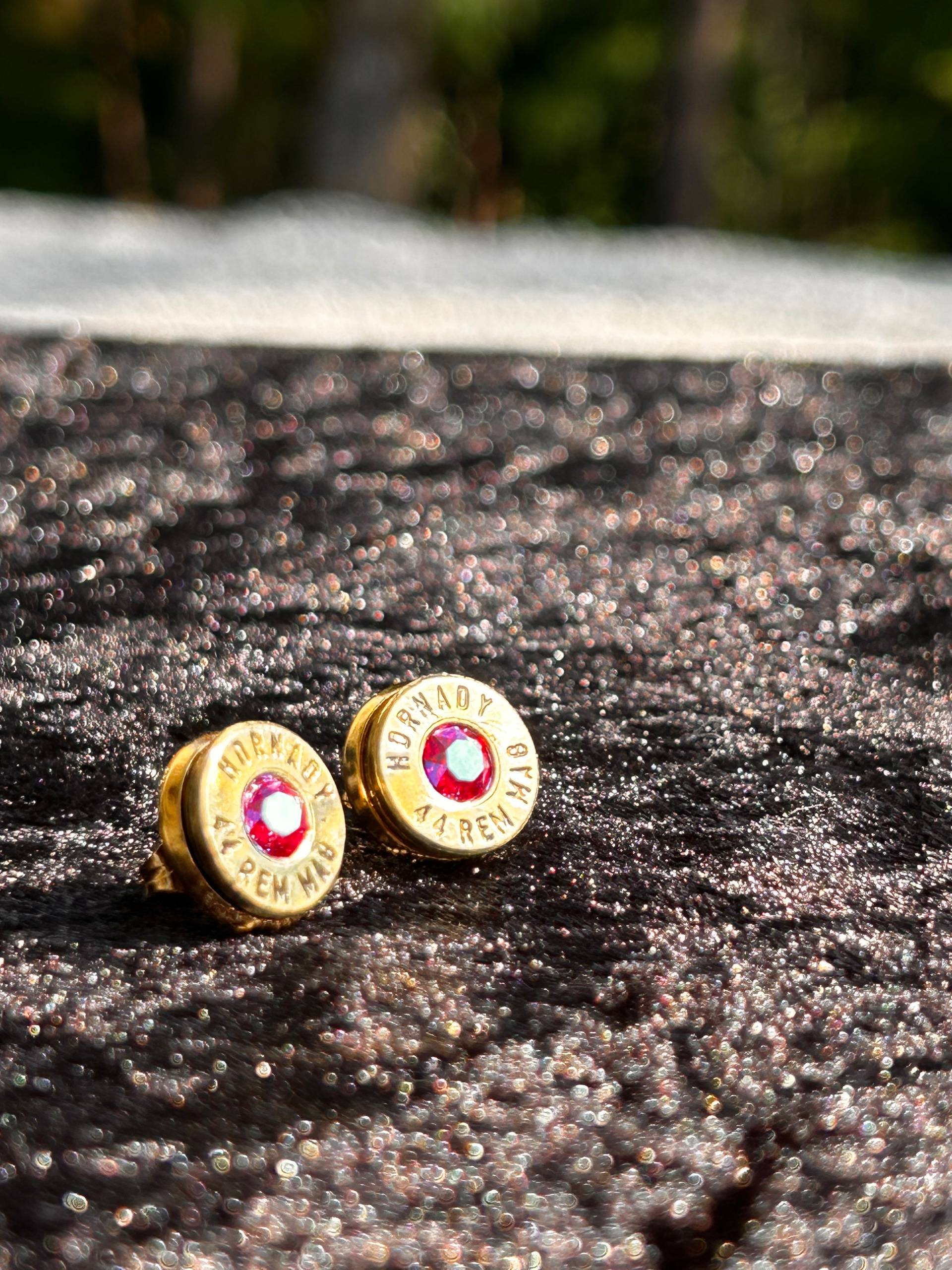 .44 Caliber Upcycled Bullet Casing Earrings - thumbnail 2 of 6