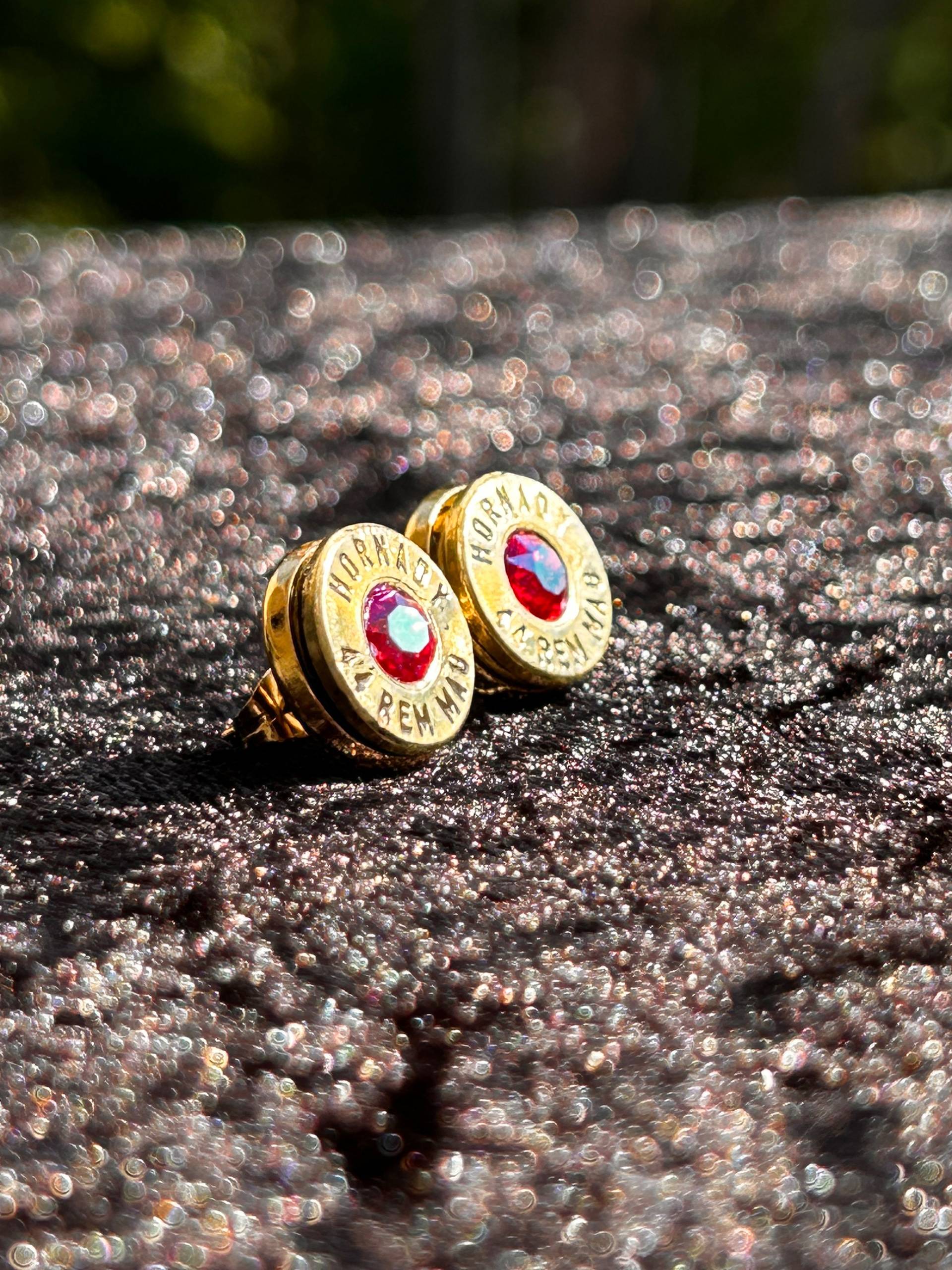 .44 Caliber Upcycled Bullet Casing Earrings - photo 1 of 6
