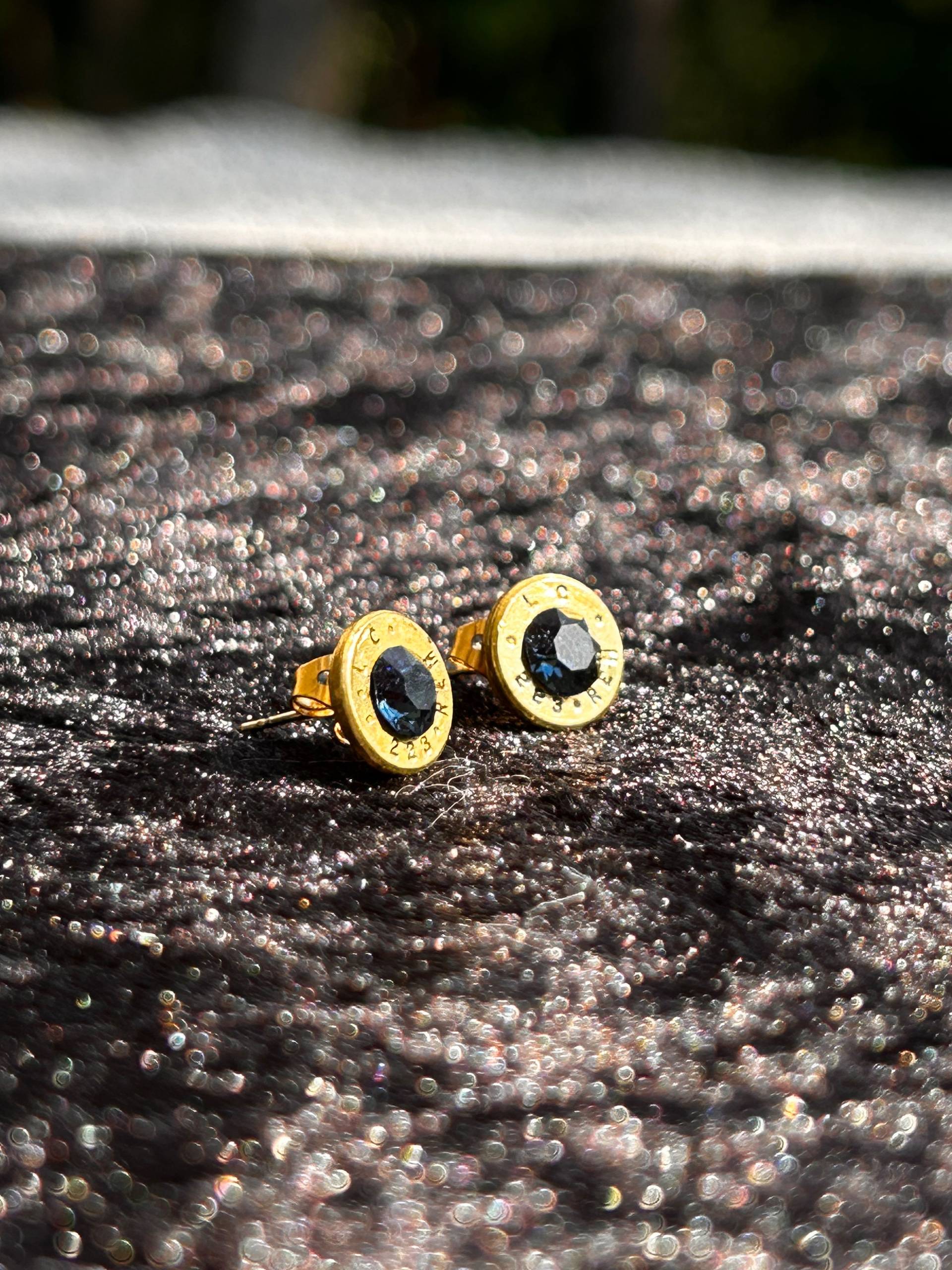 .223 Caliber Remington Upcycled Bullet Casing Earrings - thumbnail 5 of 6