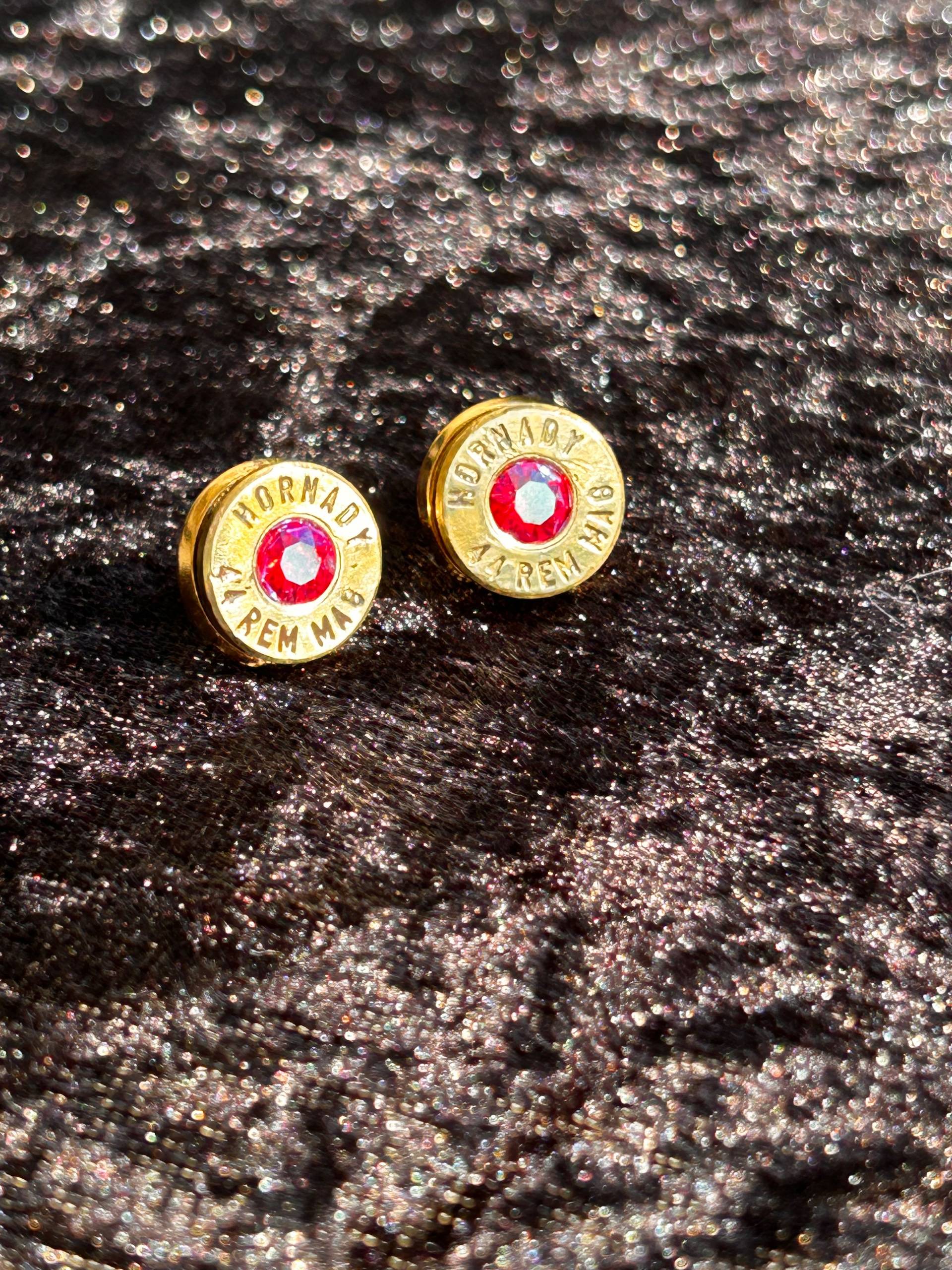 .44 Caliber Upcycled Bullet Casing Earrings - thumbnail 3 of 6