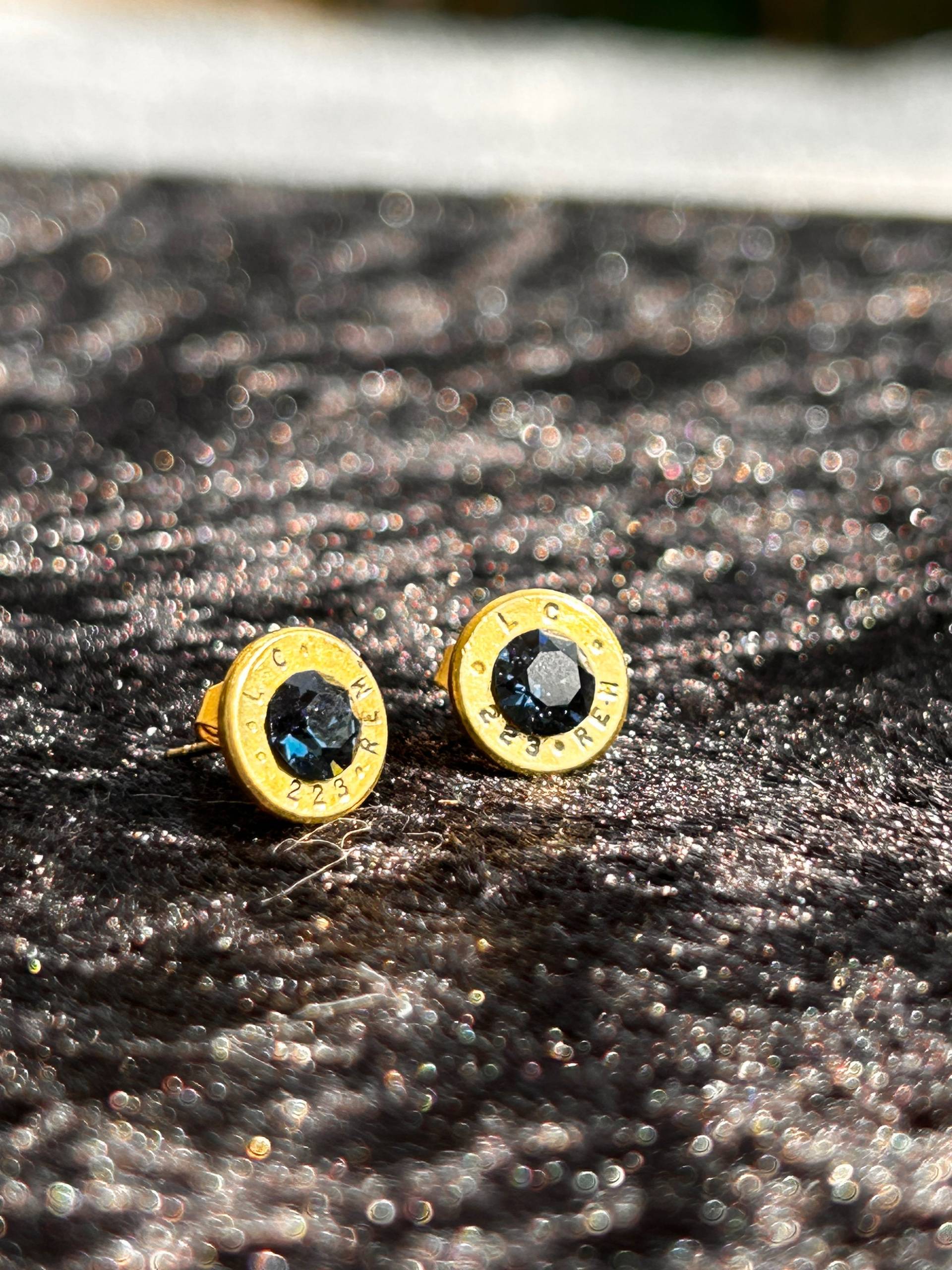 .223 Caliber Remington Upcycled Bullet Casing Earrings - thumbnail 4 of 6