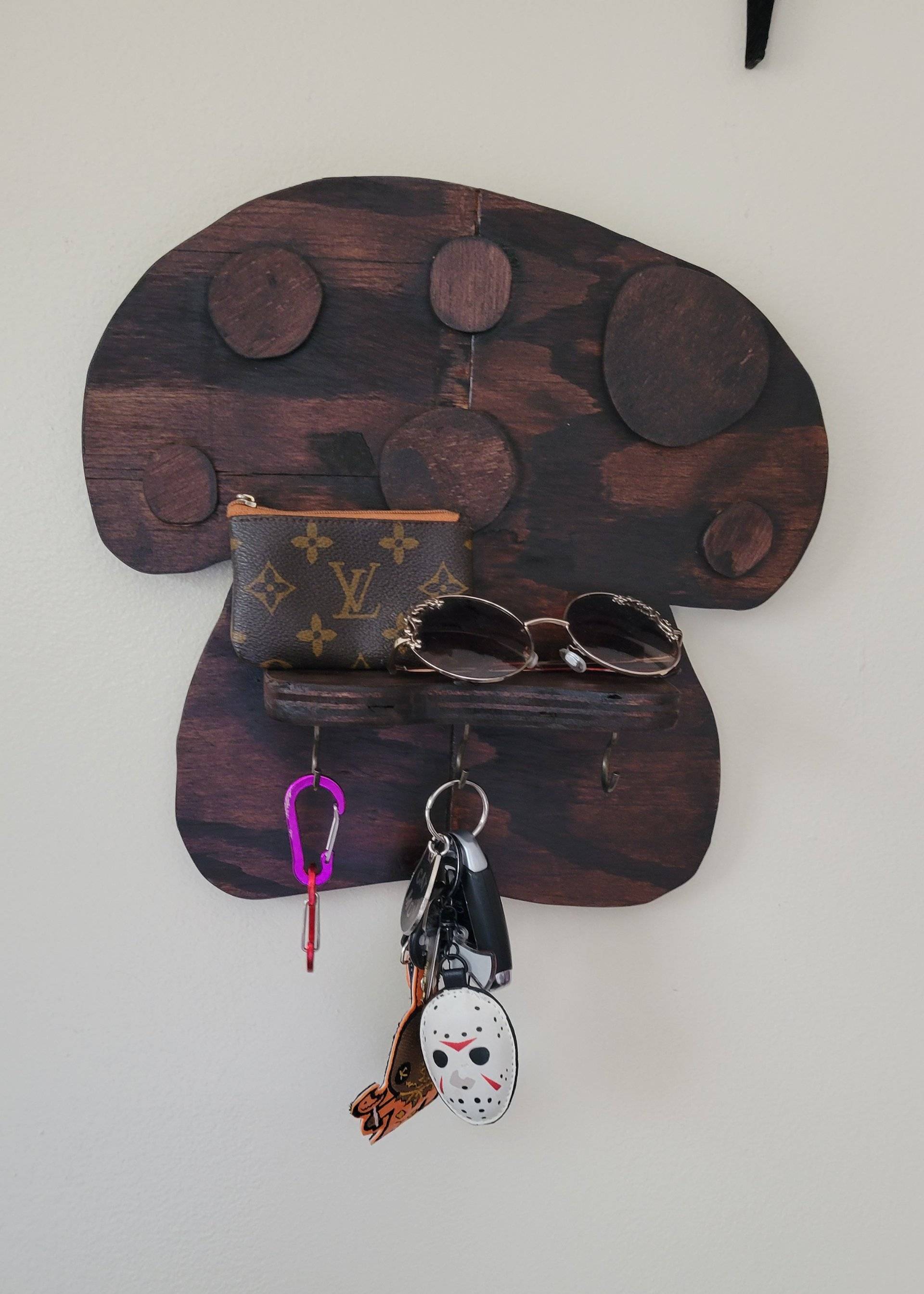 Custom Handmade Mushroom Key Rack - thumbnail 5 of 6