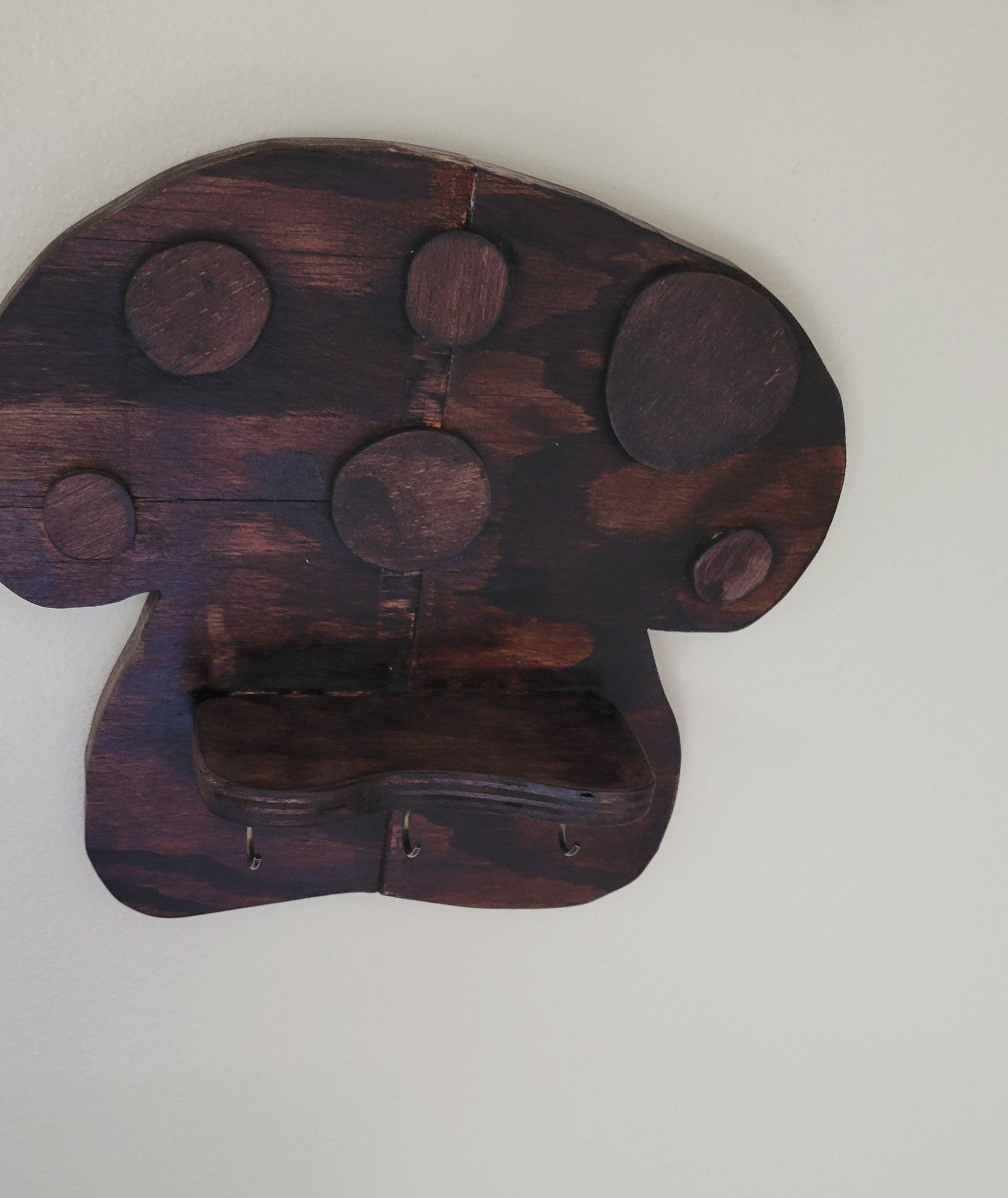 Custom Handmade Mushroom Key Rack - thumbnail 4 of 6
