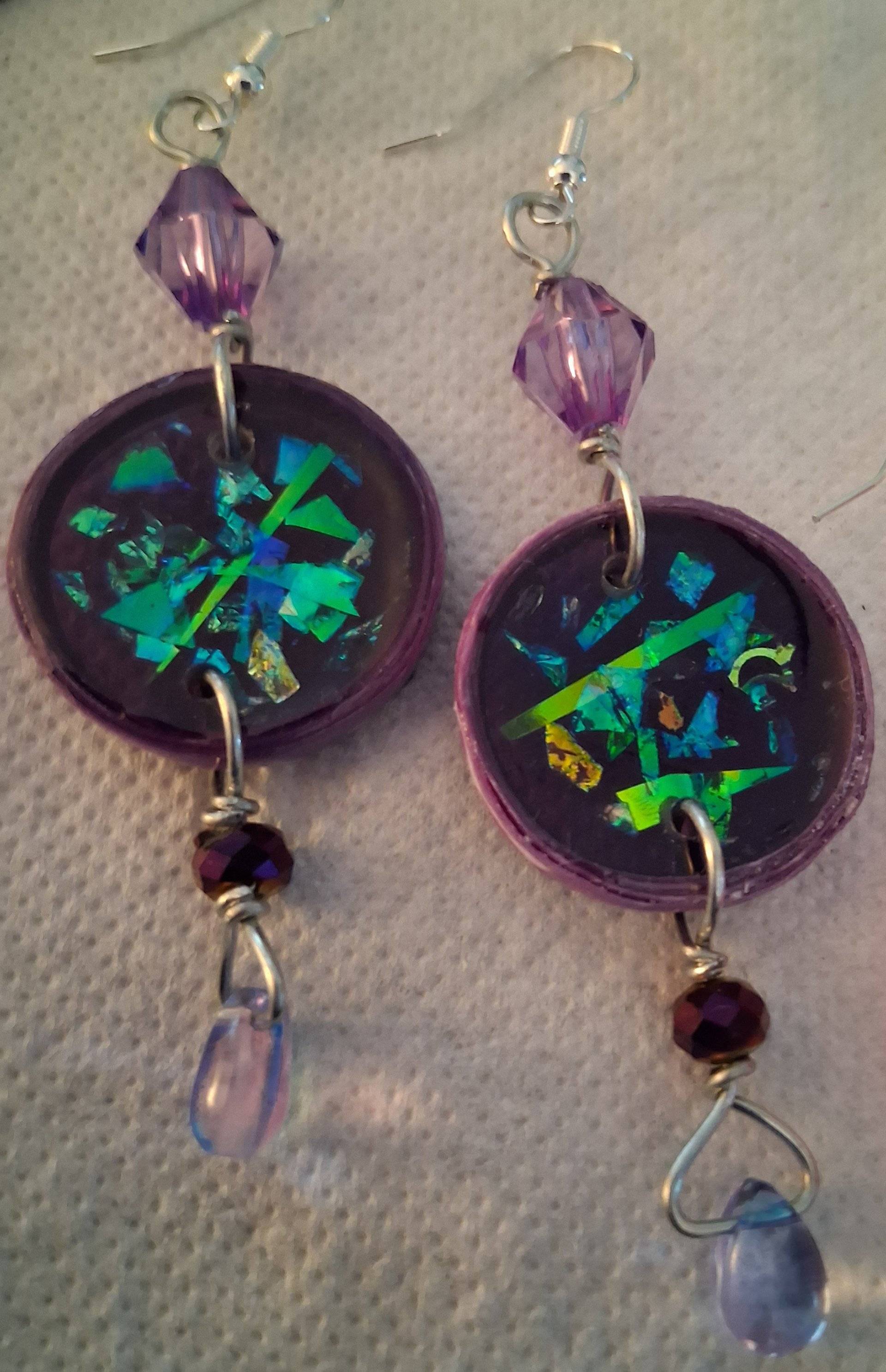 Earrings, Deep Purple Dangle Style - photo 1 of 1